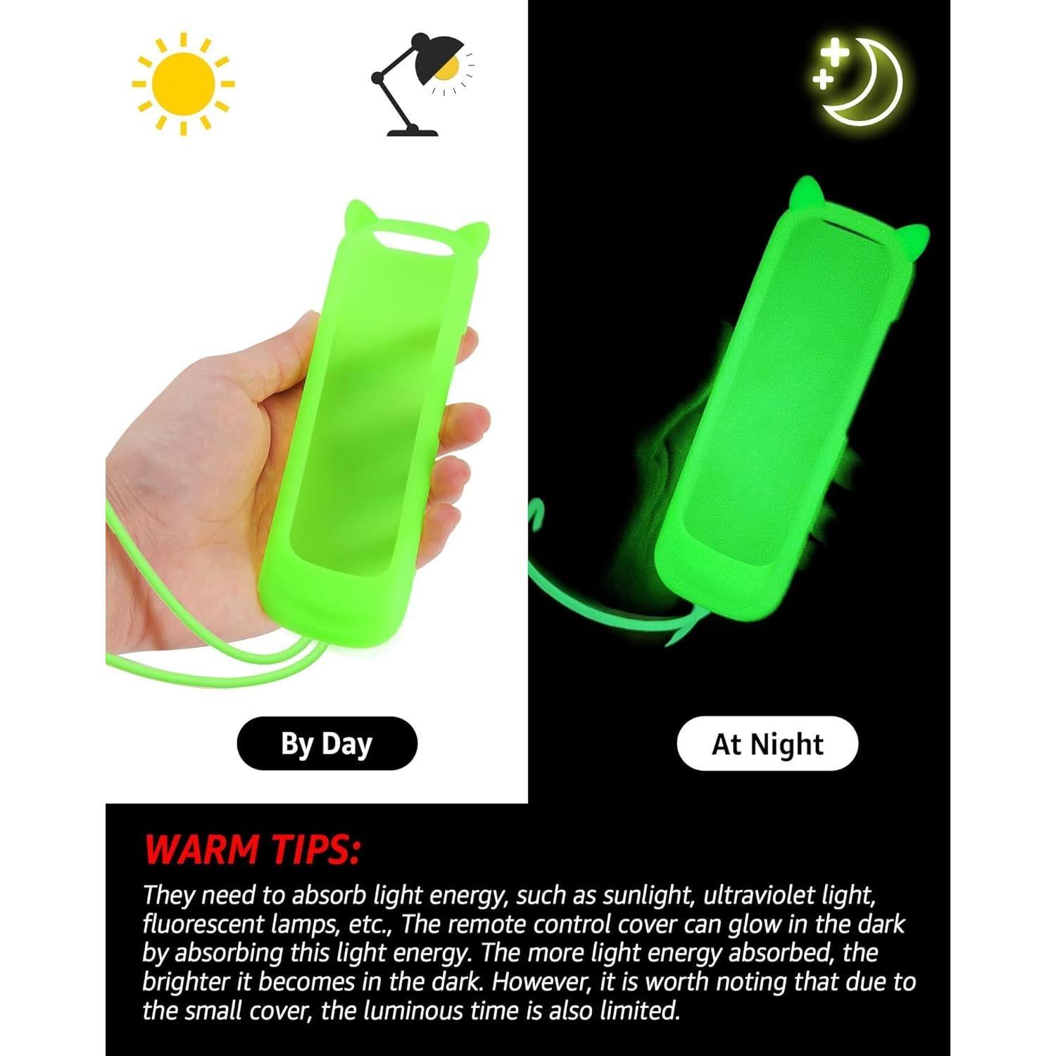 Funda de Silicona para Control Remoto Roku ONEBOM 2 Pack Verde/Púrpura