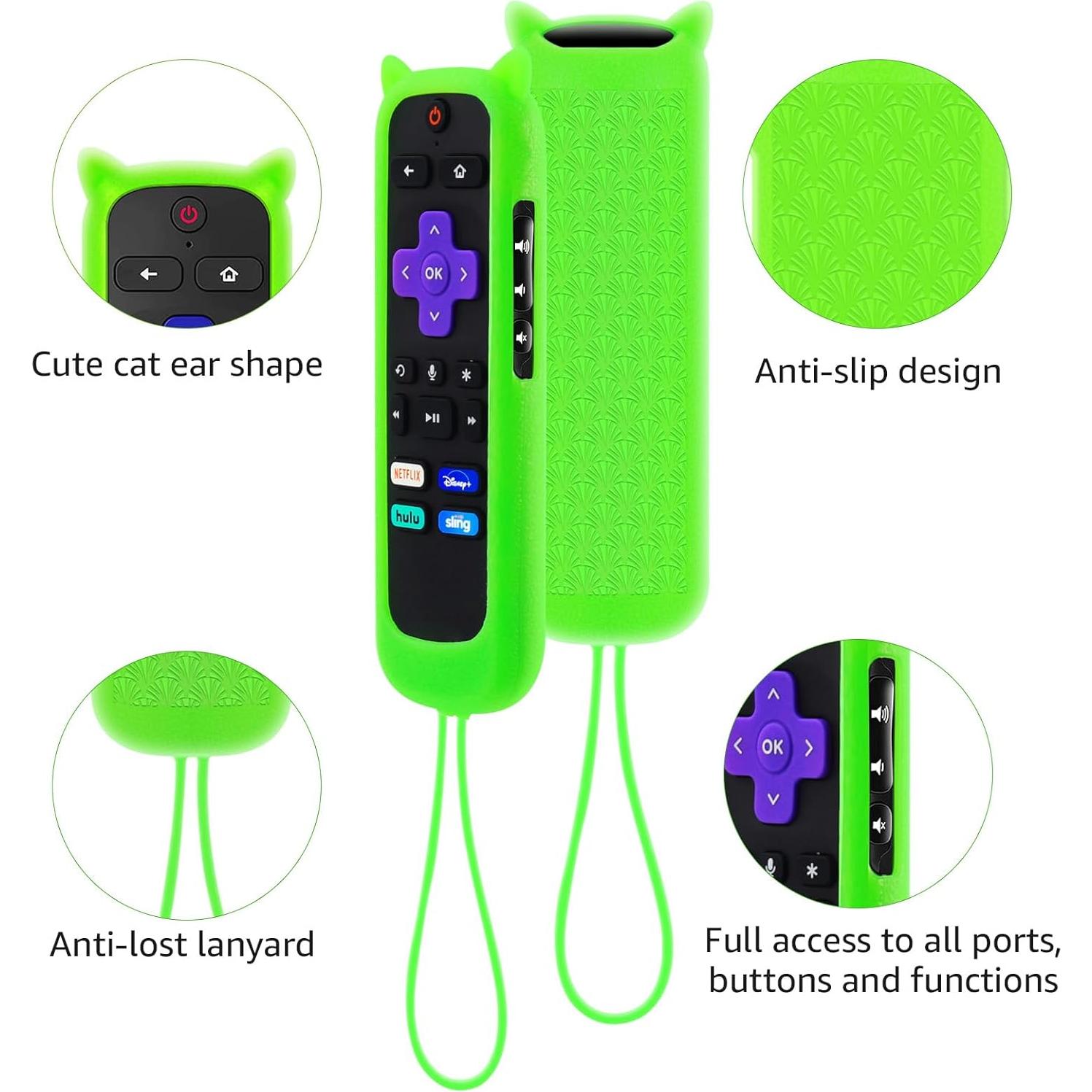 Funda de control remoto de silicona SOTATOO para Roku TV
