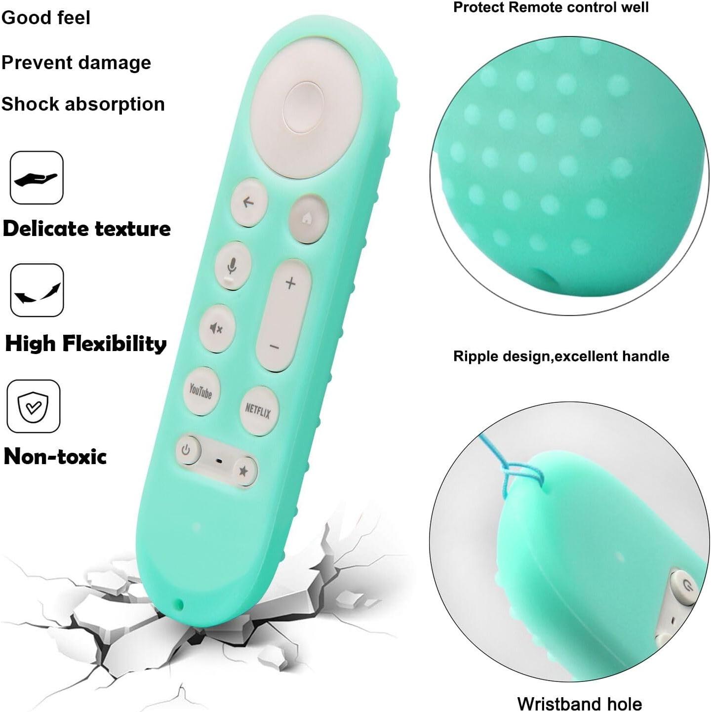 Cubierta Remota Pinuowu para Google TV 4K 2024 - Antideslizante