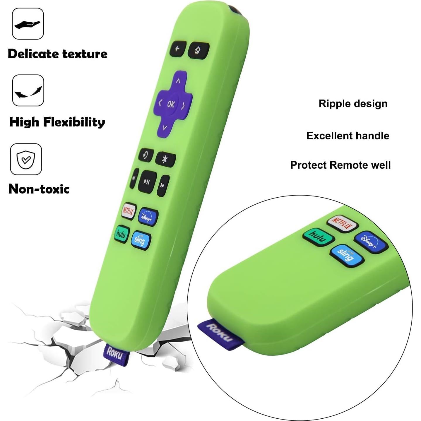Funda Remota Pinowu Brillante Antideslizante para Roku