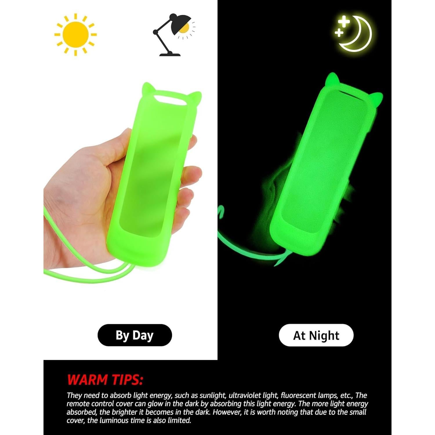 Funda de Silicona para Control Remoto Roku OneBom - Brilla en la Oscuridad