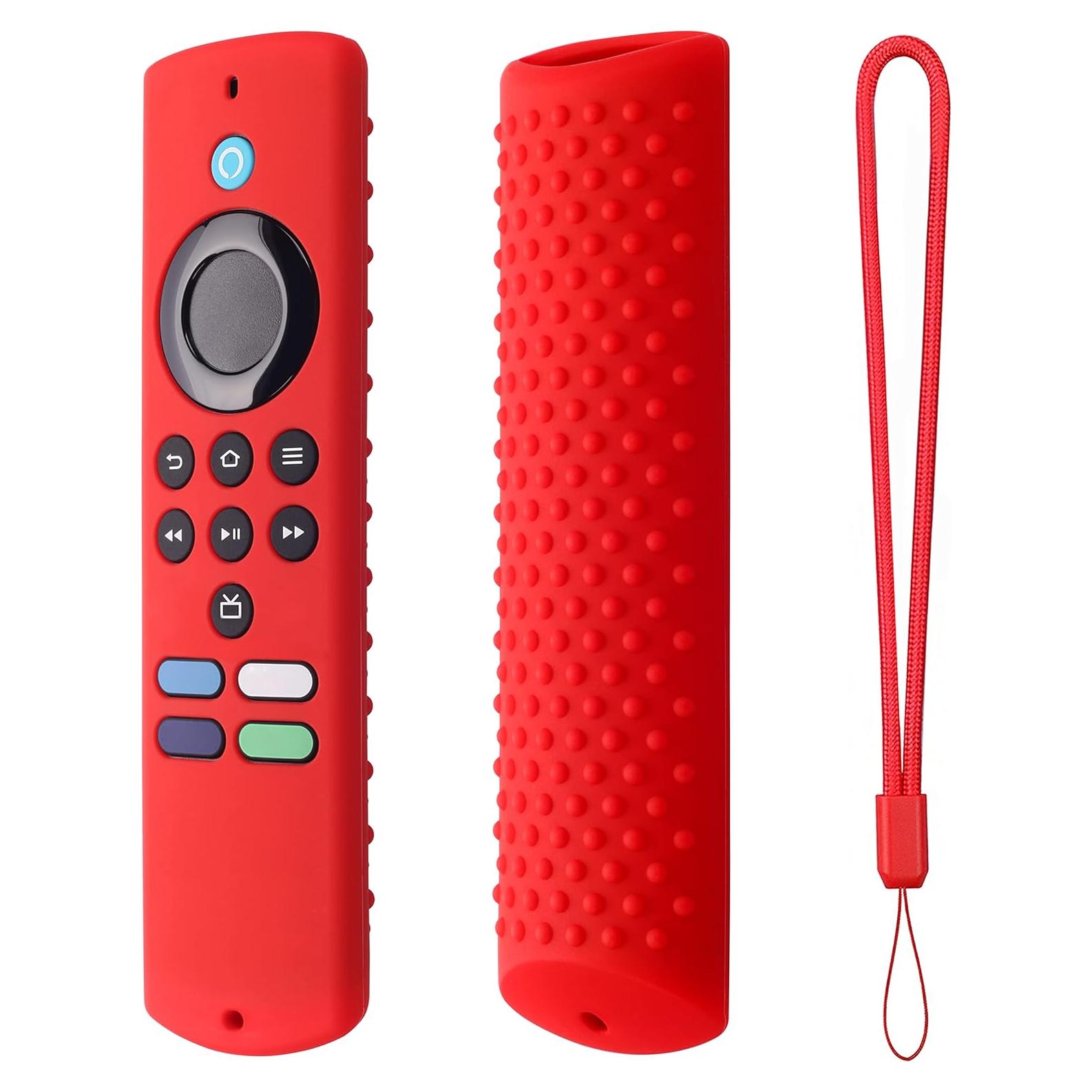 Funda de Silicona Antideslizante Hi Color para Control Remoto Fire TV Stick Lite 2021 - Rojo