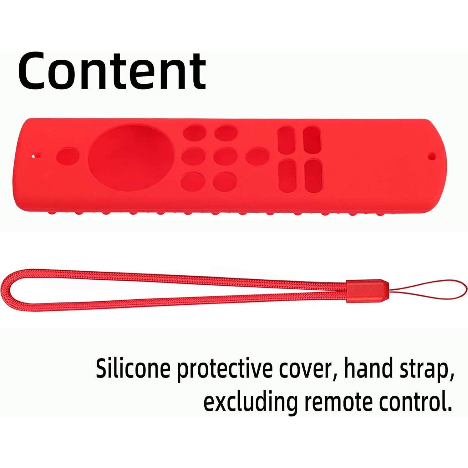 Funda de Silicona Antideslizante Hi Color para Control Remoto Fire TV Stick Lite 2021 - Rojo