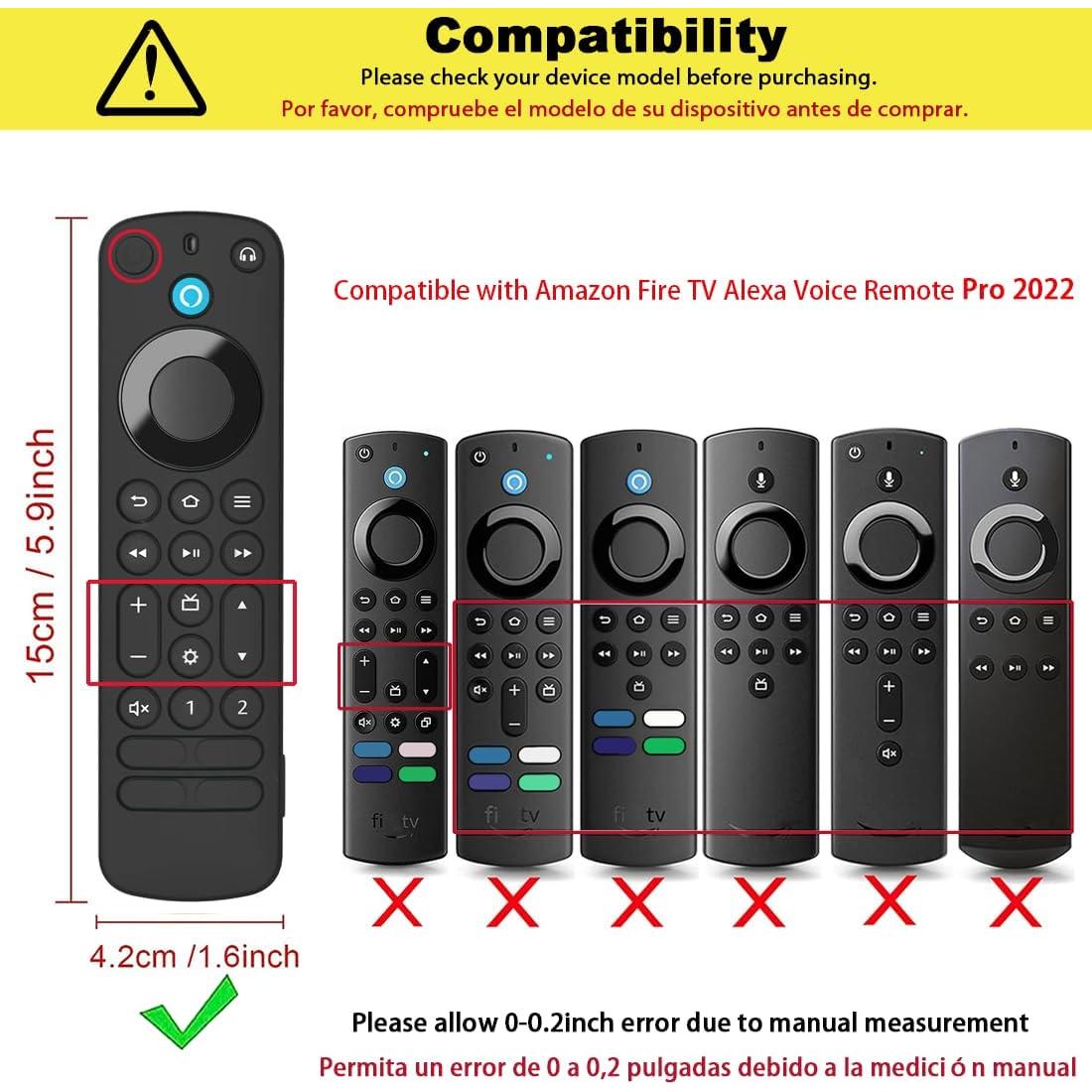 Funda de Silicona para Control Remoto Alexa Pro 2022 - Negro