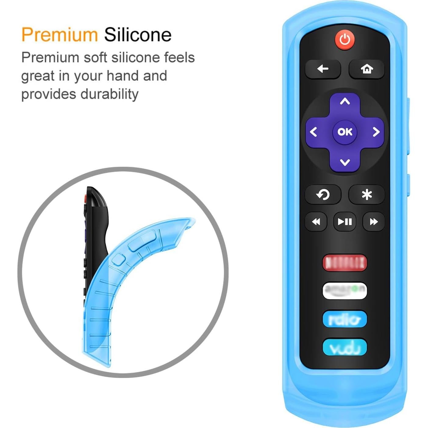 Funda Protectora Fintie para Control Remoto Roku 3600R Azul