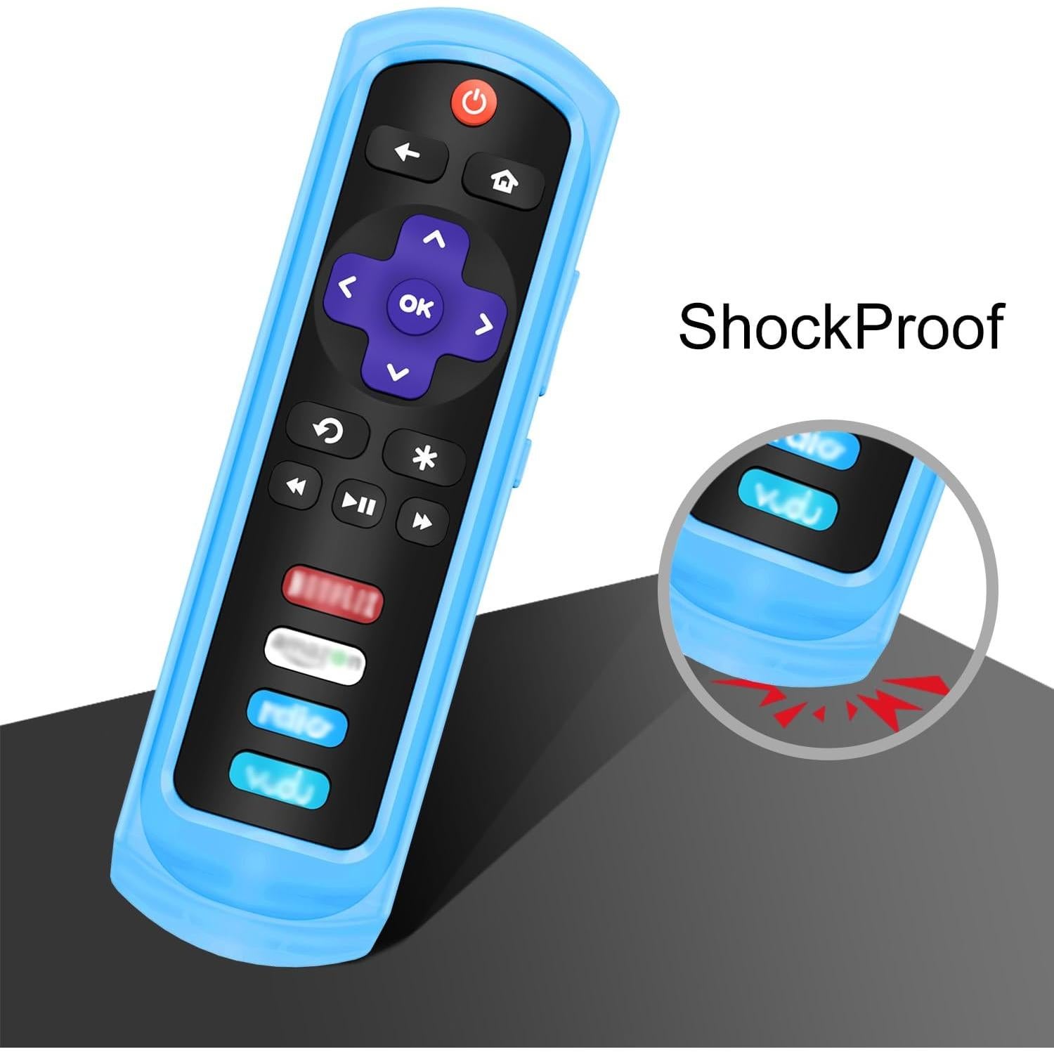Funda Protectora Fintie para Control Remoto Roku 3600R Azul