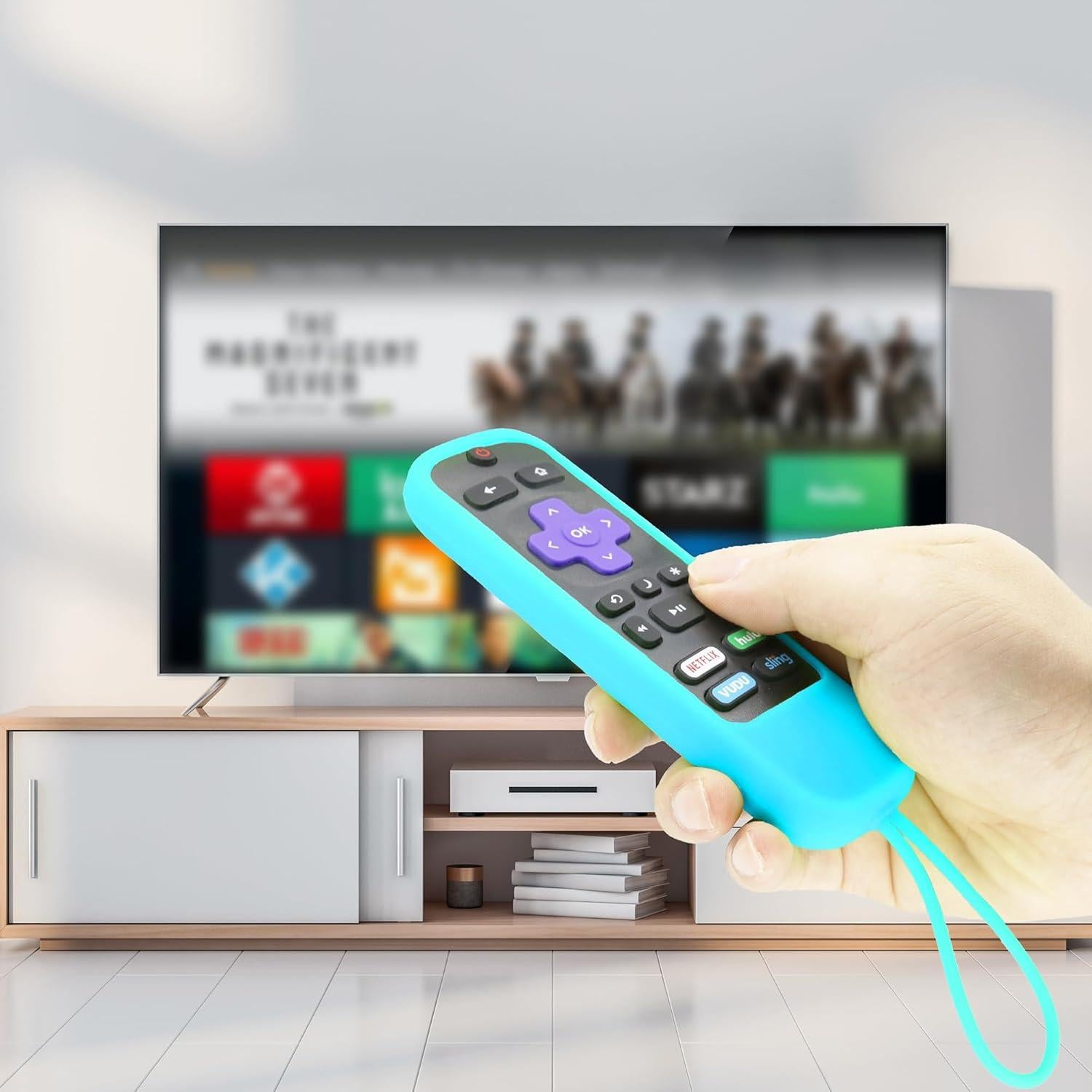 Paquete de 2 Fundas de Silicona Brillantes para Control Remoto TCL Roku