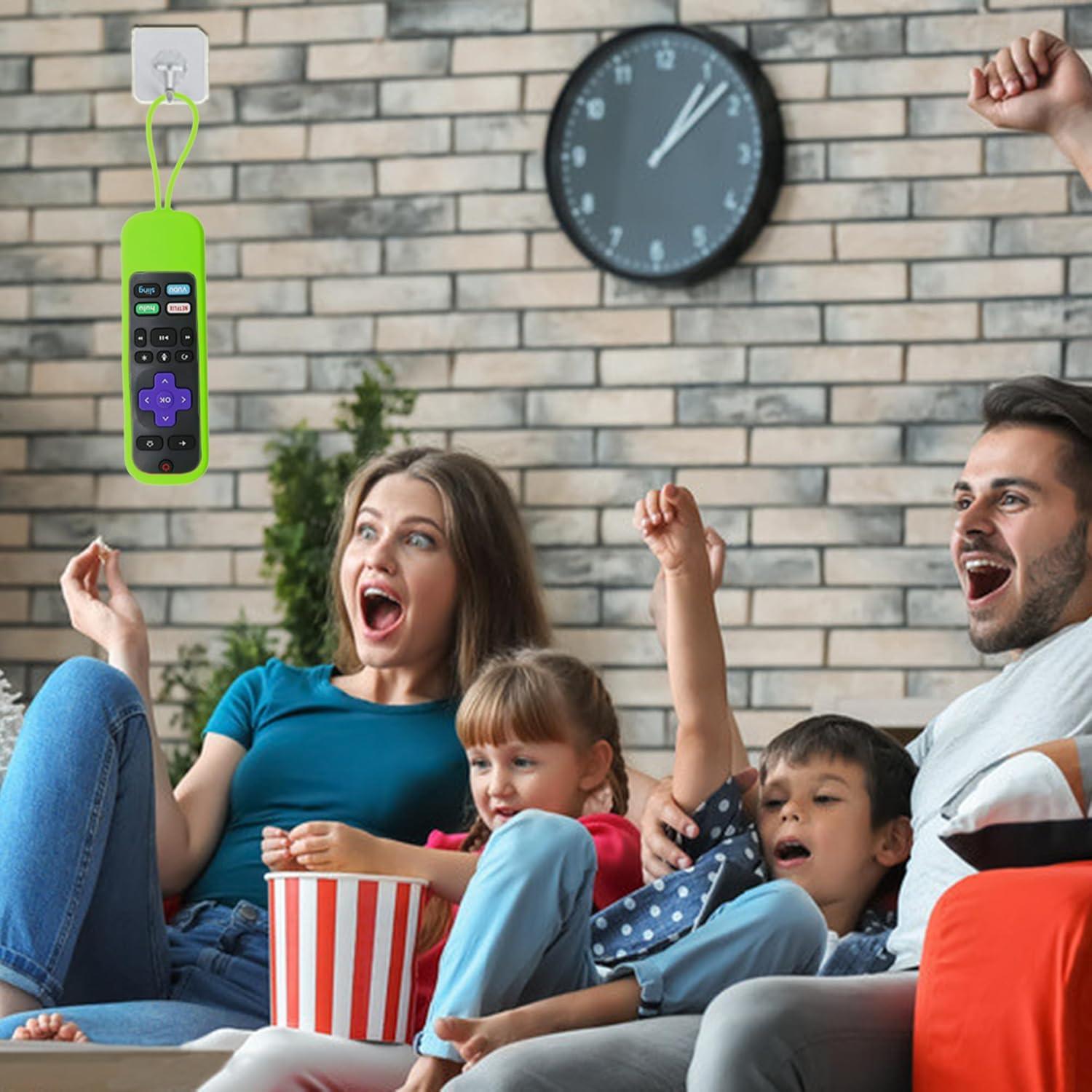 Paquete de 2 Fundas de Silicona Brillantes para Control Remoto TCL Roku