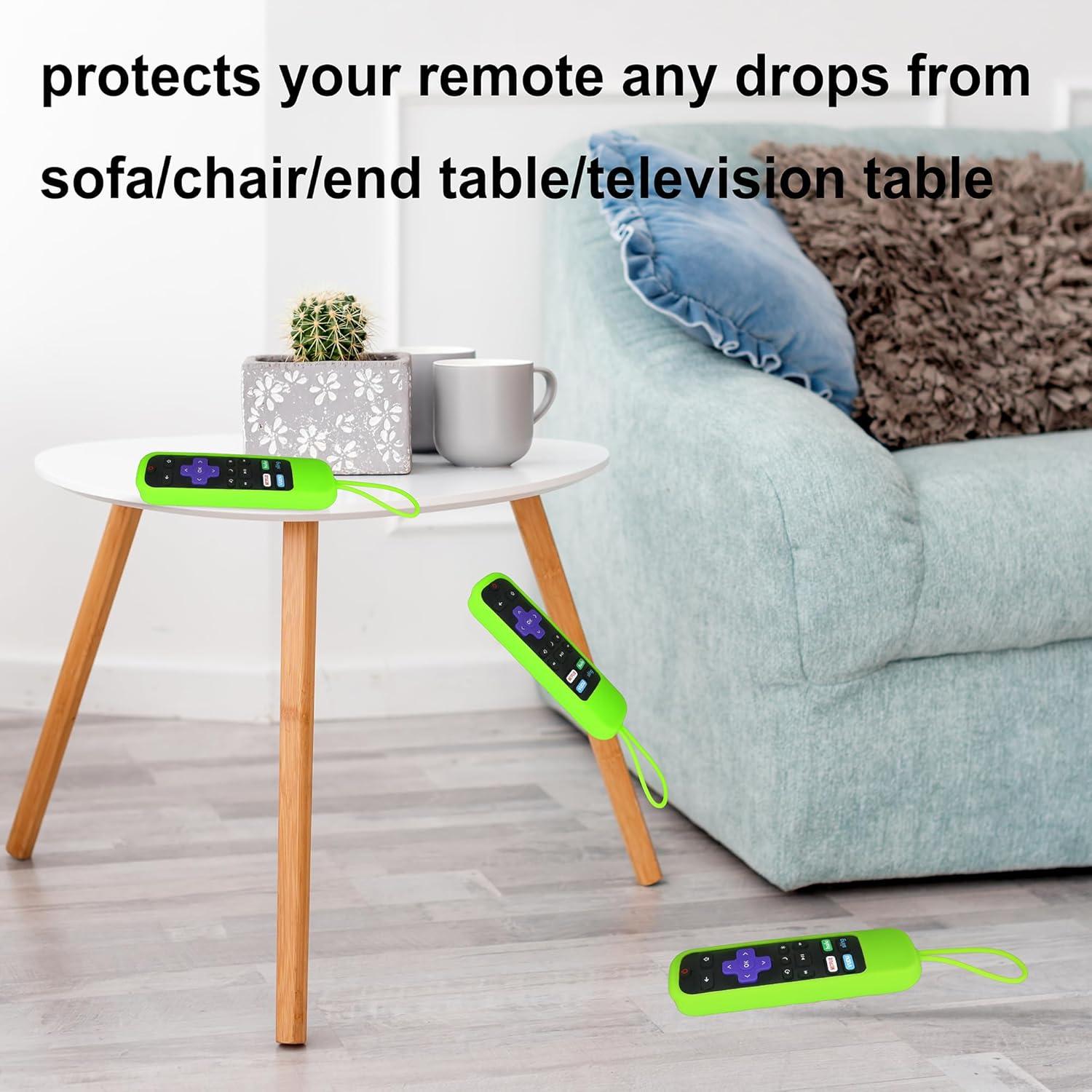 Paquete de 2 Fundas de Silicona Brillantes para Control Remoto TCL Roku