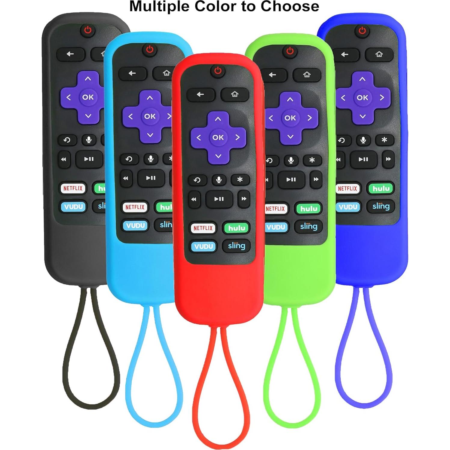 Paquete de 2 Fundas de Silicona Brillantes para Control Remoto TCL Roku