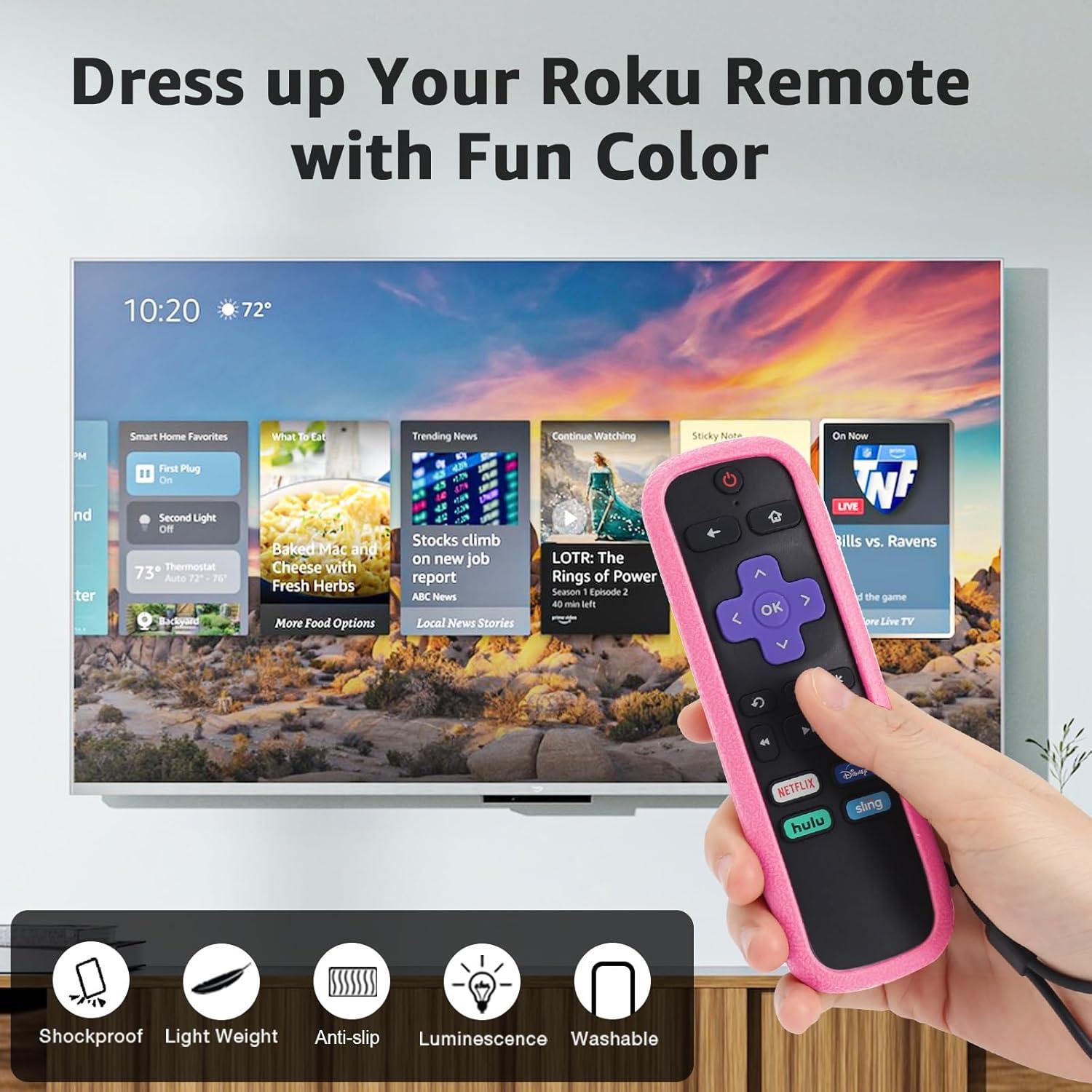 Paquete de 3 fundas de silicona para control remoto Roku