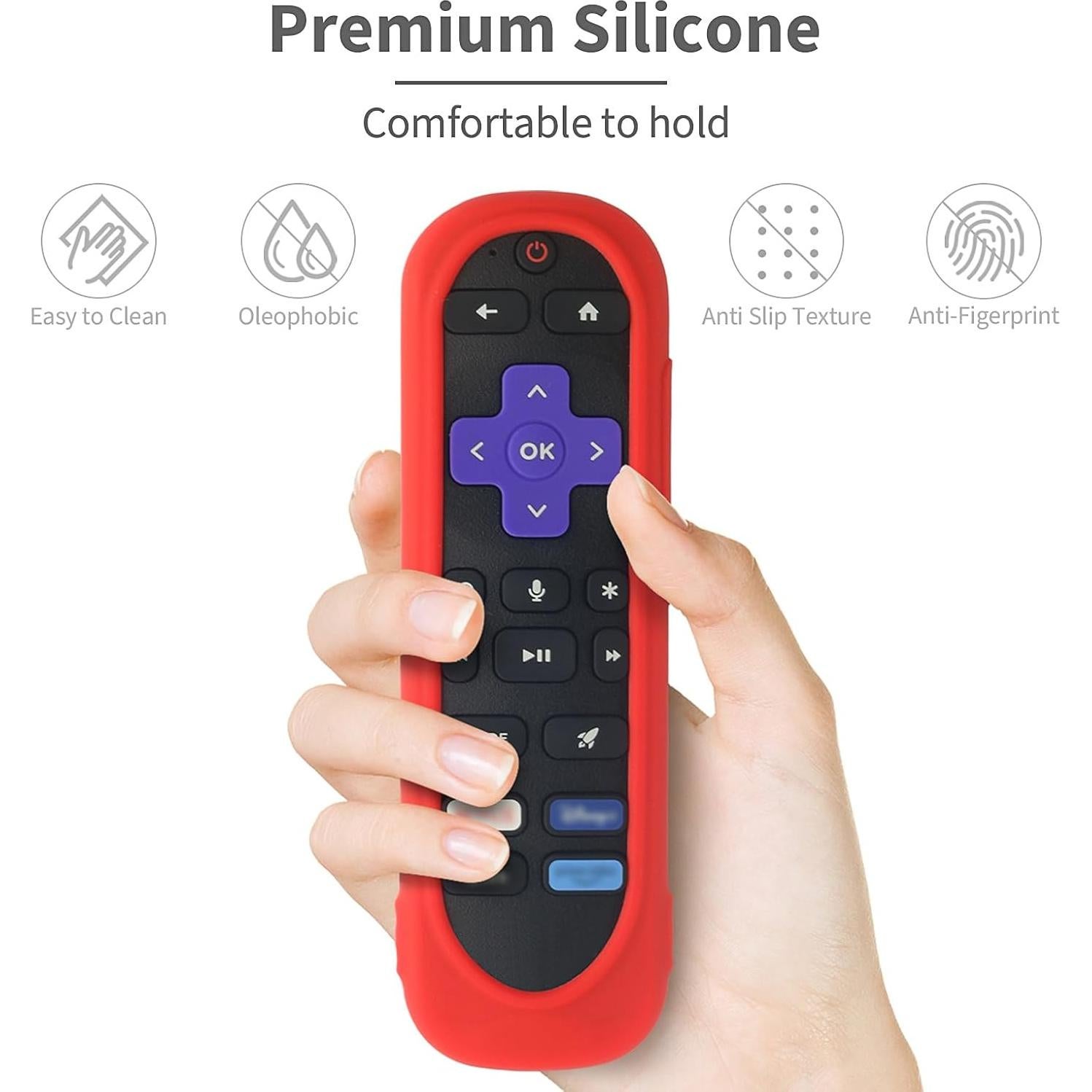 Funda de Silicona para Control Remoto Roku - Color Púrpura