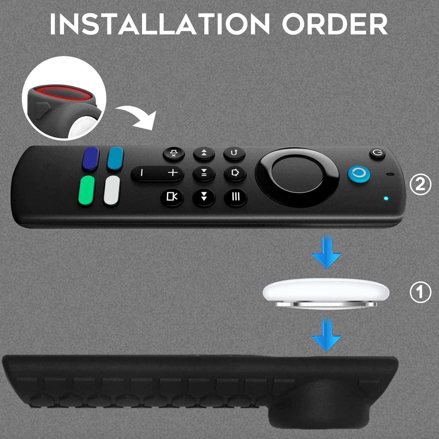 Funda Protectora de Silicona Seltureone para Control Remoto TV Stick 4K Max y AirTag