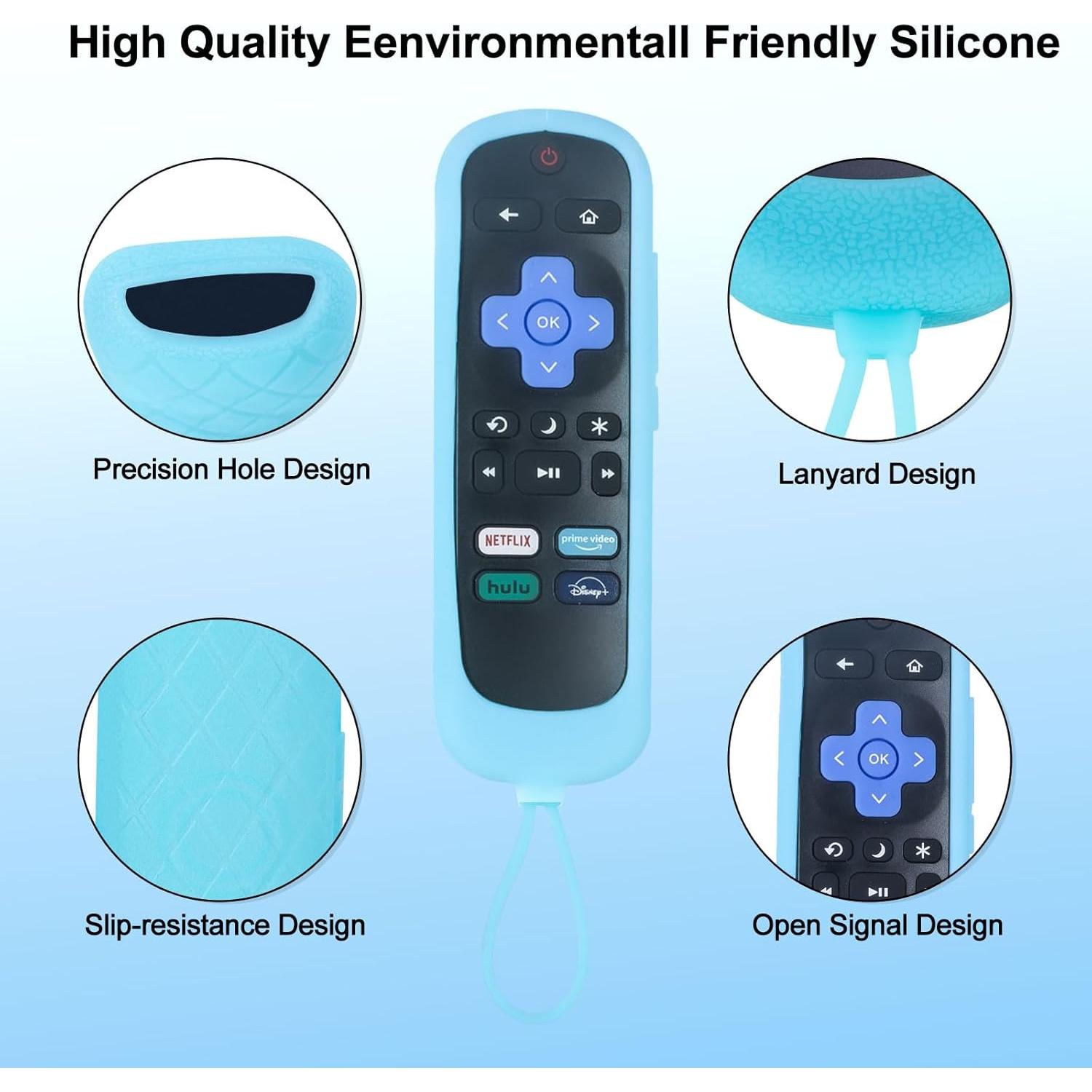 Cubierta Remota Luminosa Runhike para Control Onn Roku - 2 PCS