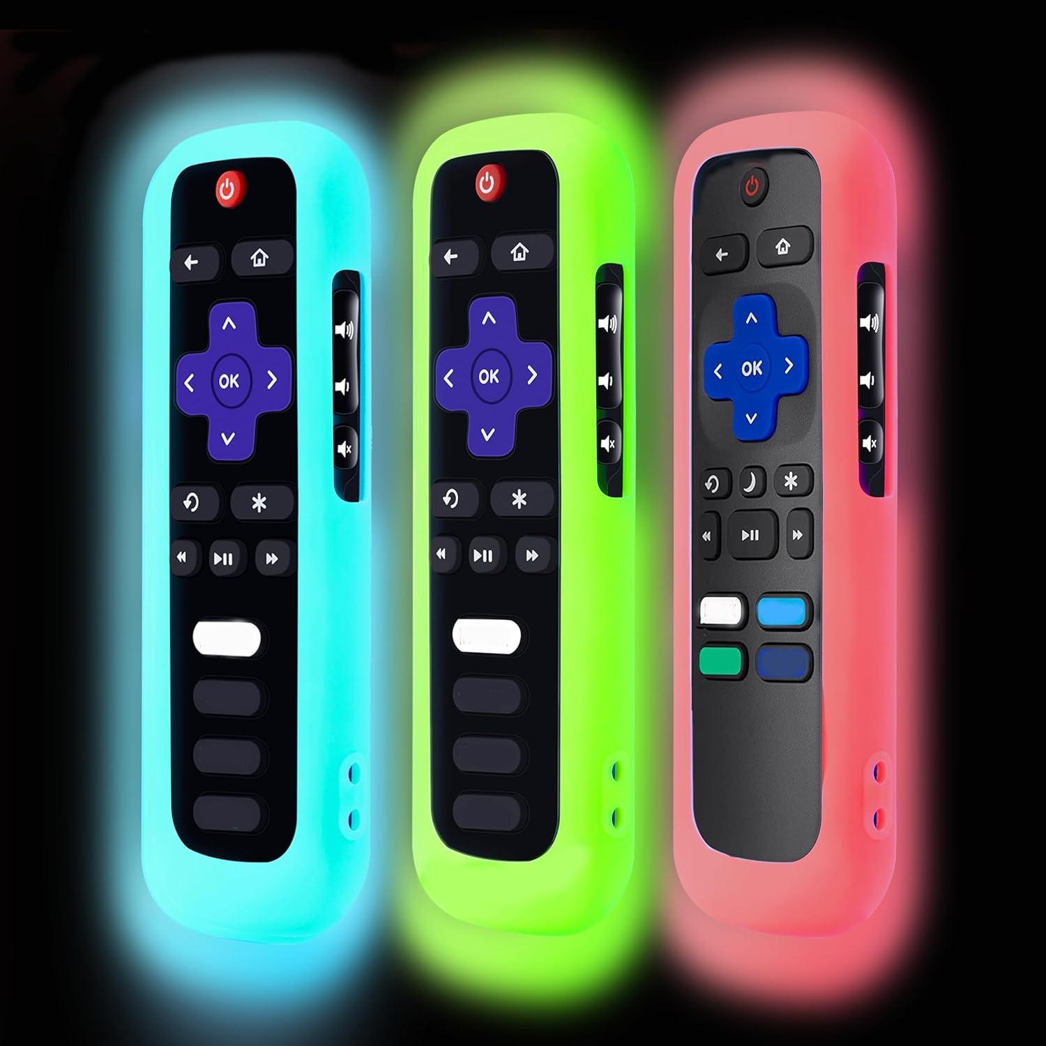 Paquete de 3 fundas de silicona GMXT para control remoto Roku