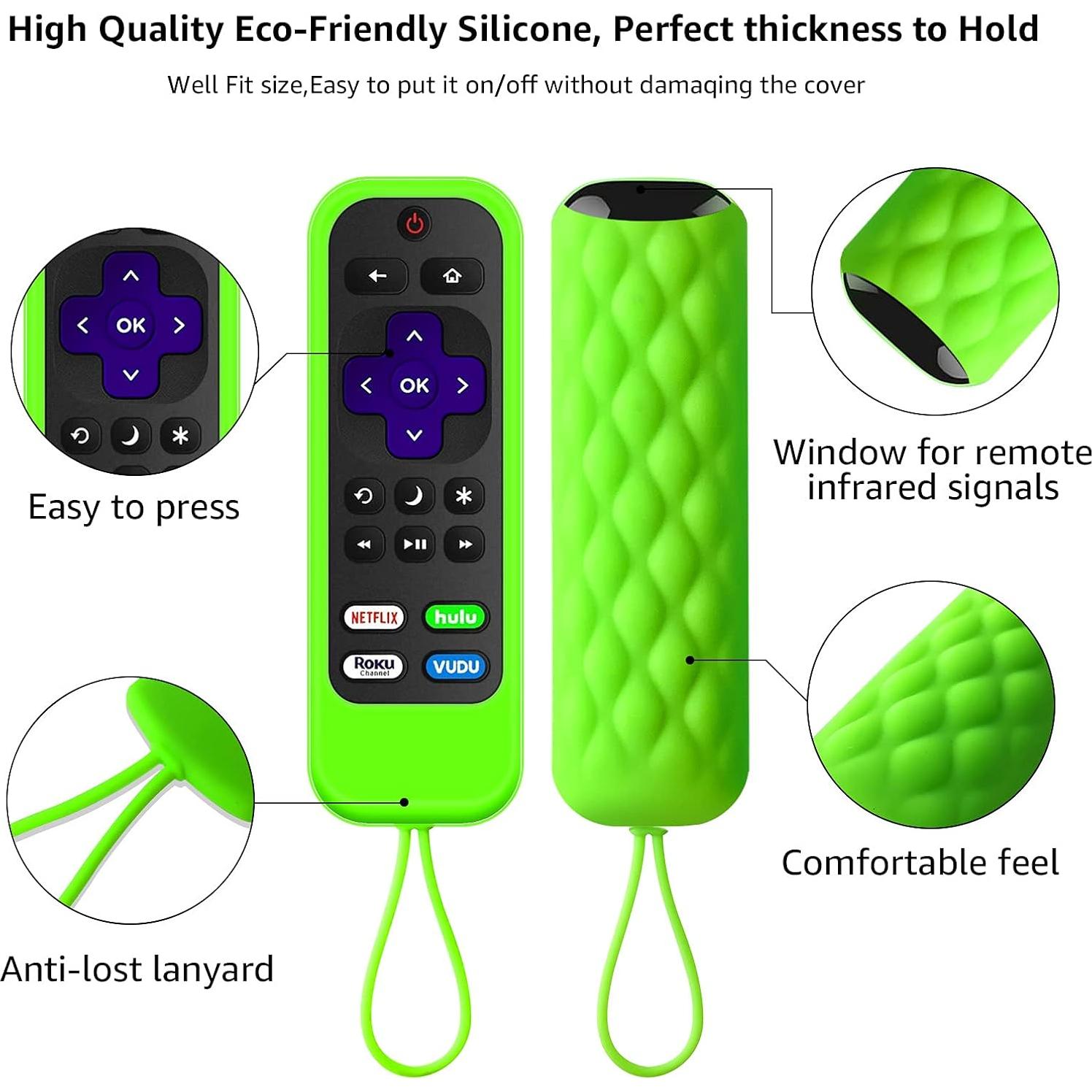 Funda de Silicona para Control Remoto Roku Climberer 2 Pack