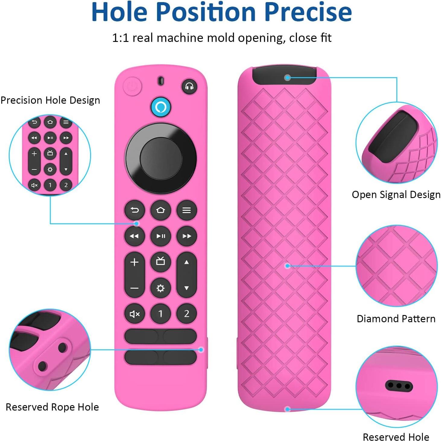 Funda de Silicona LEFXMOPHY G25N8L para Control Remoto Rosa