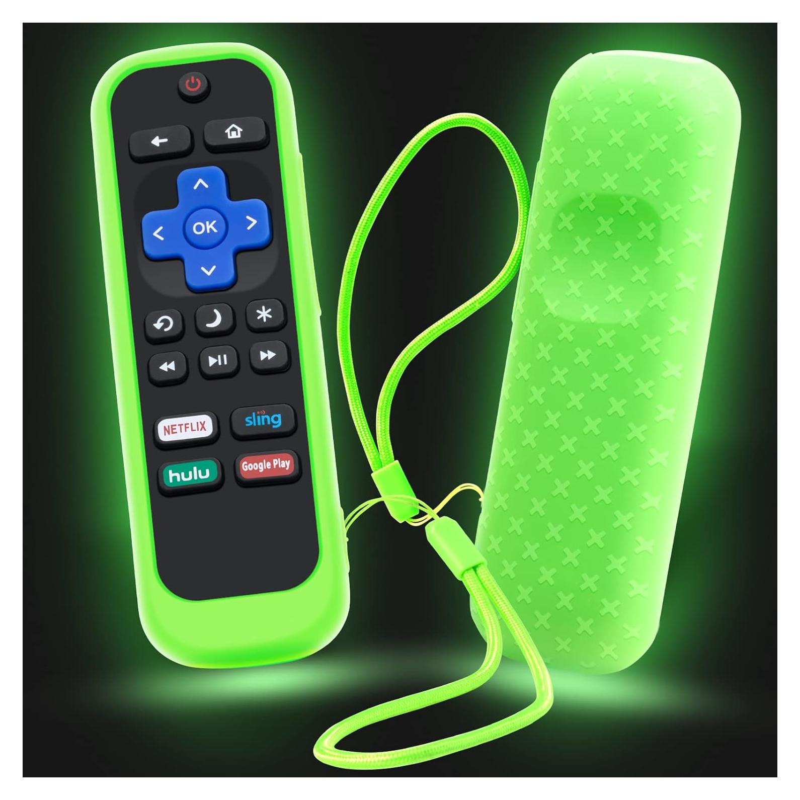 Funda de Silicona Verde Brillante para Control Remoto Roku