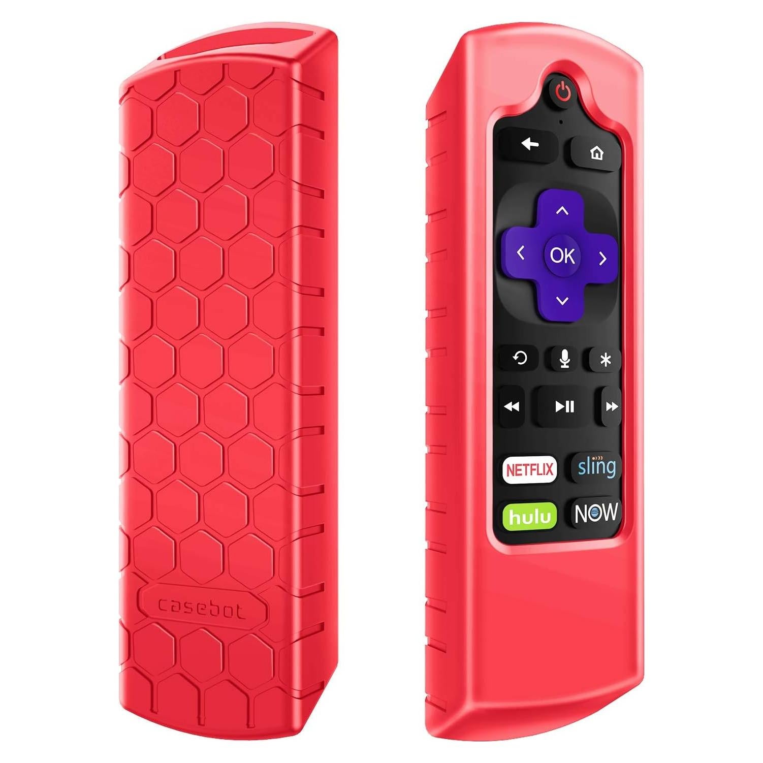 Funda Remota CaseBot Roja para Control Remoto Roku 4K+ y más
