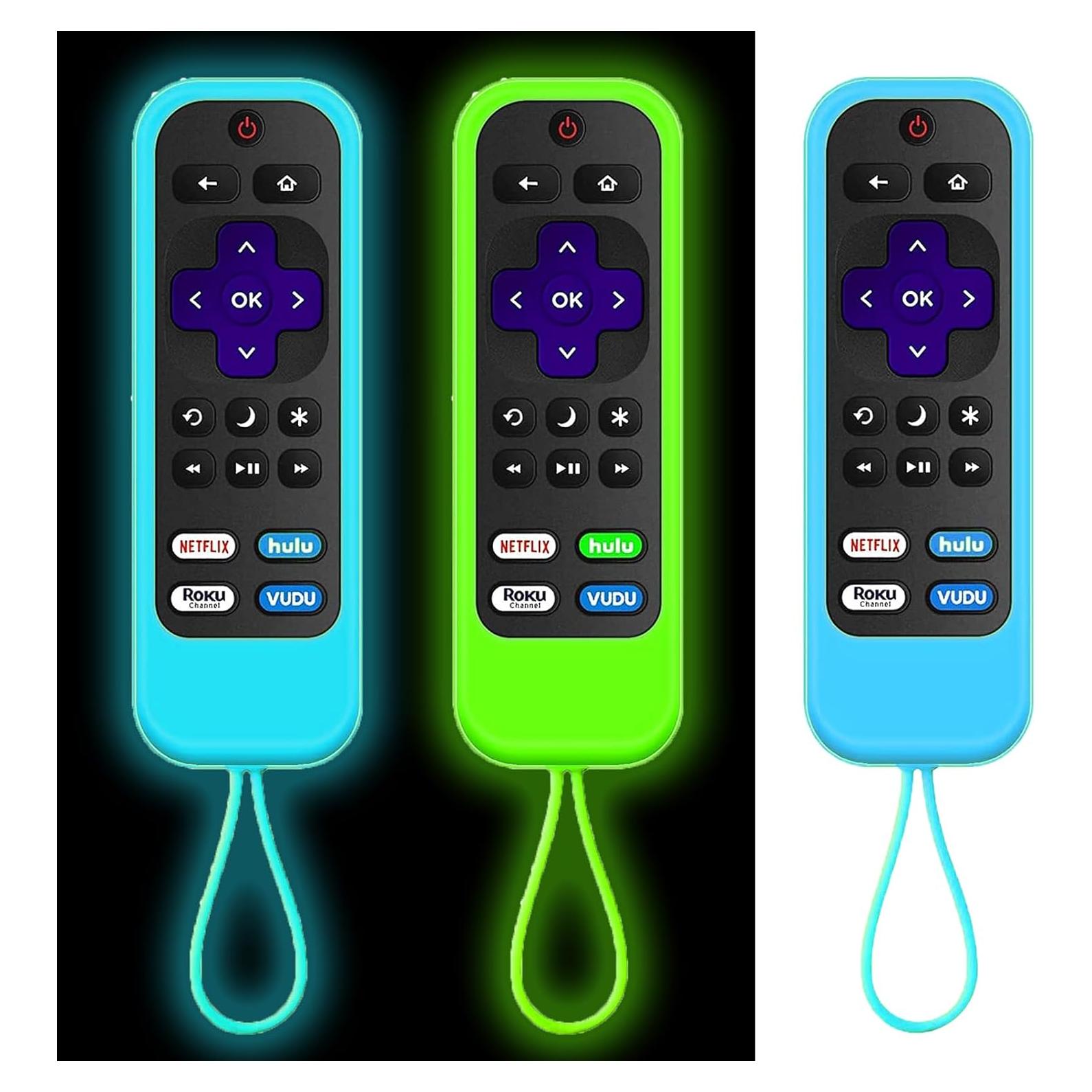 Funda de Control Remoto Taiyiluo para Roku 4K+ 2021 - Brilla en la Oscuridad