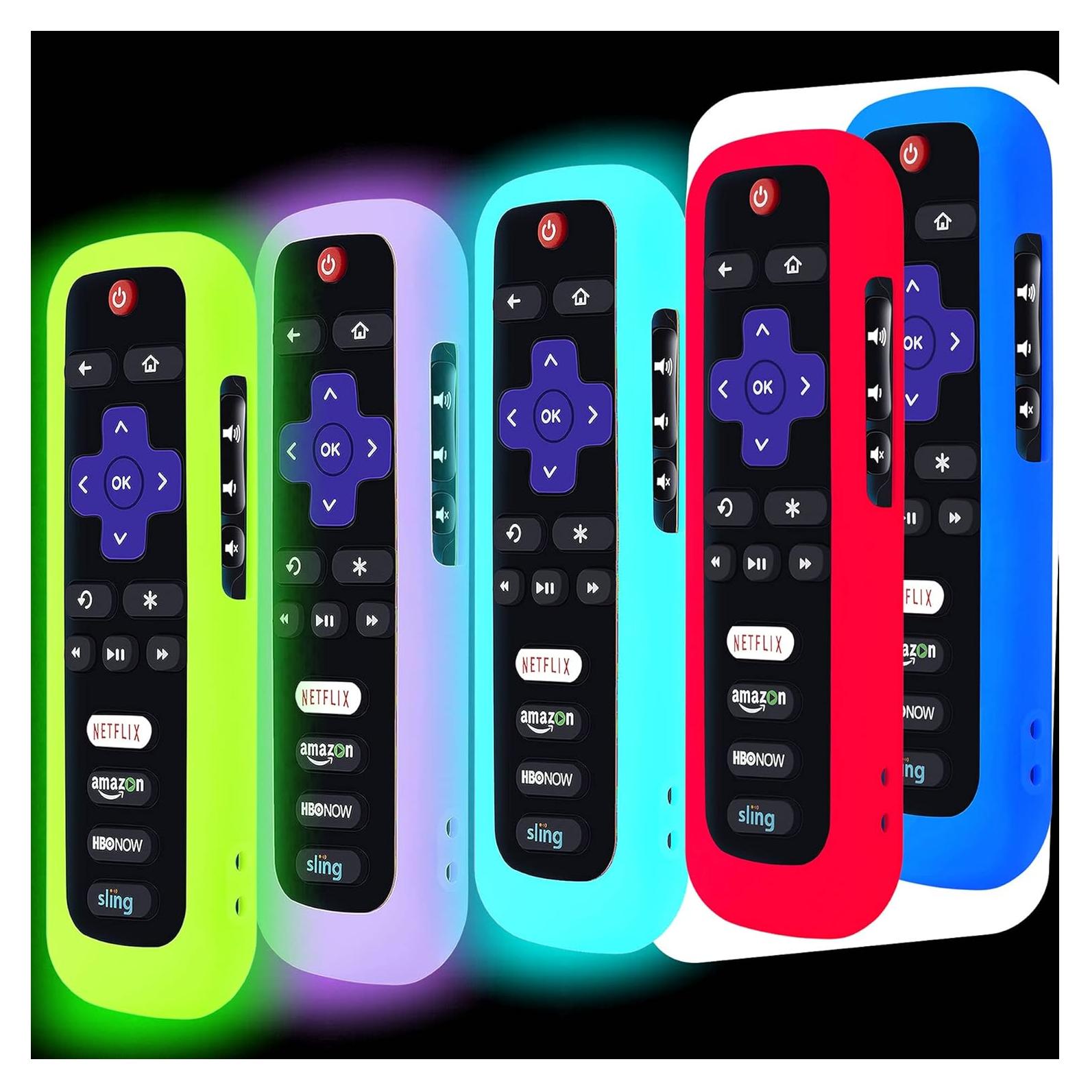 Paquete de 5 fundas de silicona para control remoto Roku