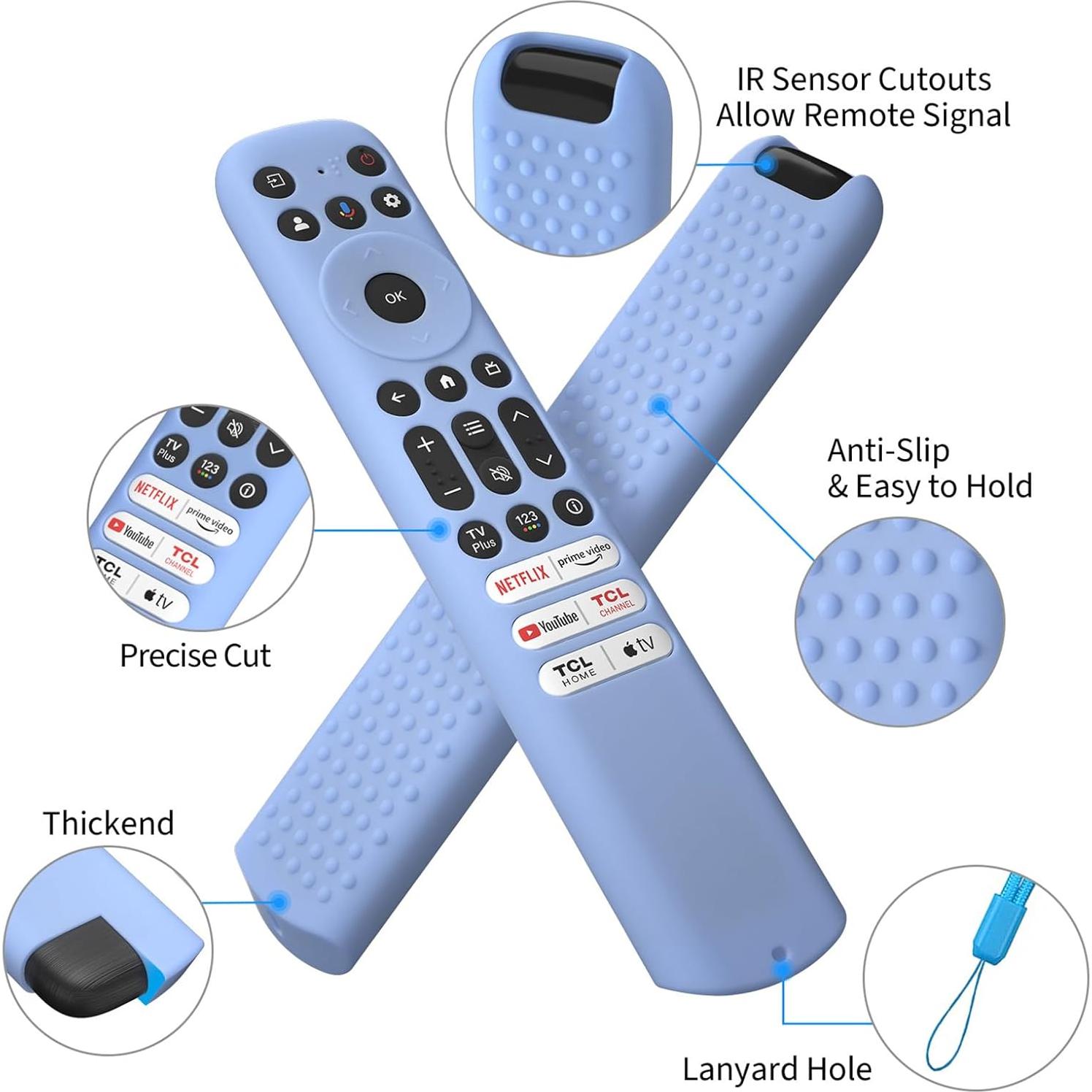 Funda de Silicona Hi Color para Control Remoto TCL RC813 FMB1 Azul