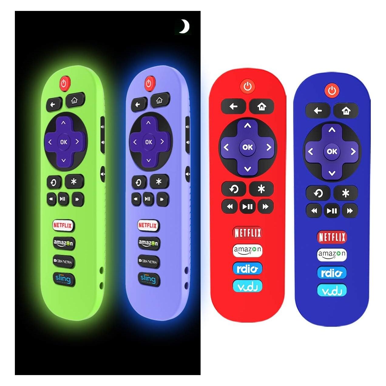 Funda de Silicona Woocon para Control Remoto TCL Roku TV RC280 - 4 Pack
