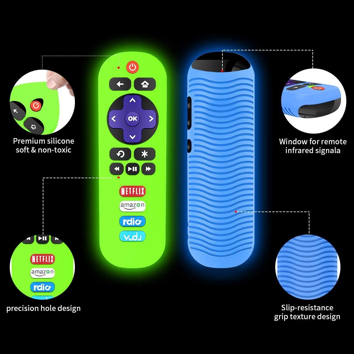 Funda de Silicona Woocon para Control Remoto TCL Roku TV RC280 - 4 Pack
