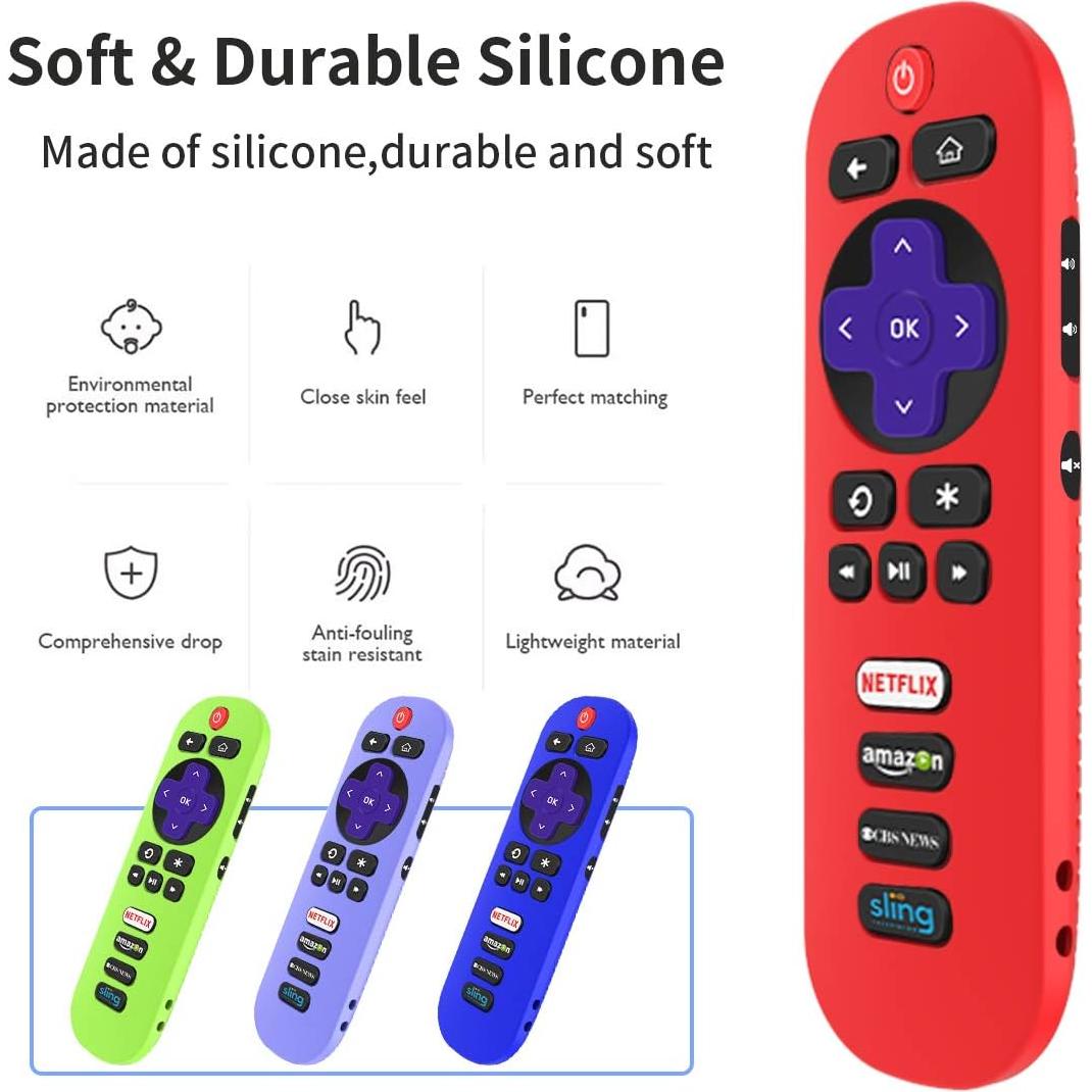 Funda de Silicona Woocon para Control Remoto TCL Roku TV RC280 - 4 Pack
