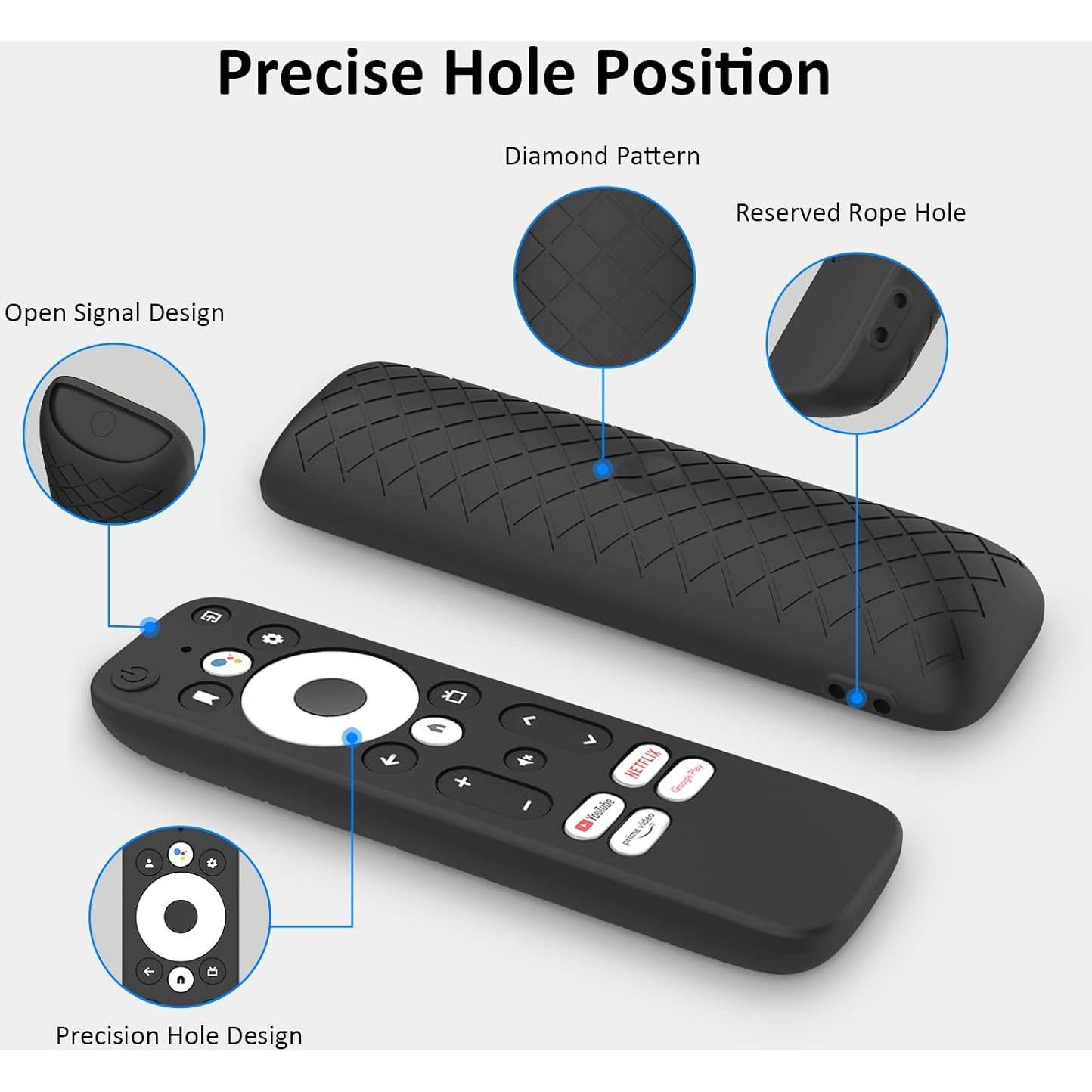 Funda de Silicona Negra LEFXMOPHY para Control Remoto Mecool KM2