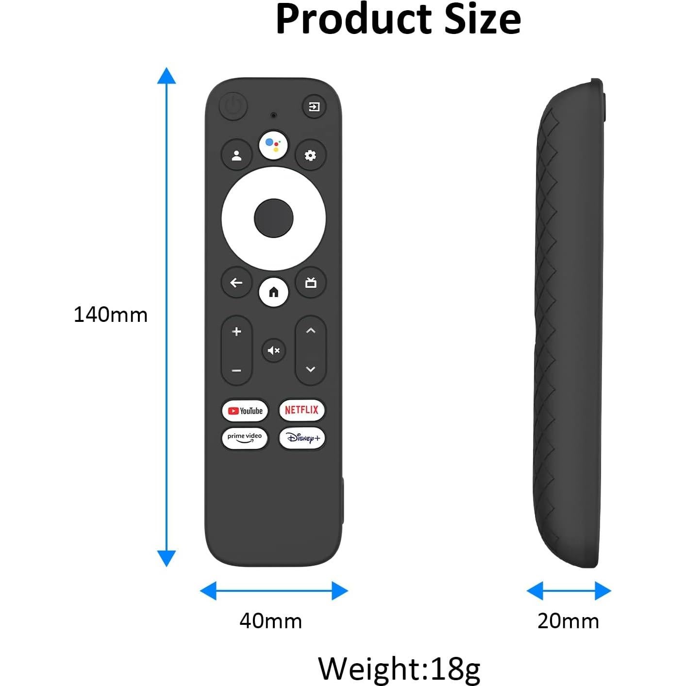 Funda de Silicona Negra LEFXMOPHY para Control Remoto Mecool KM2