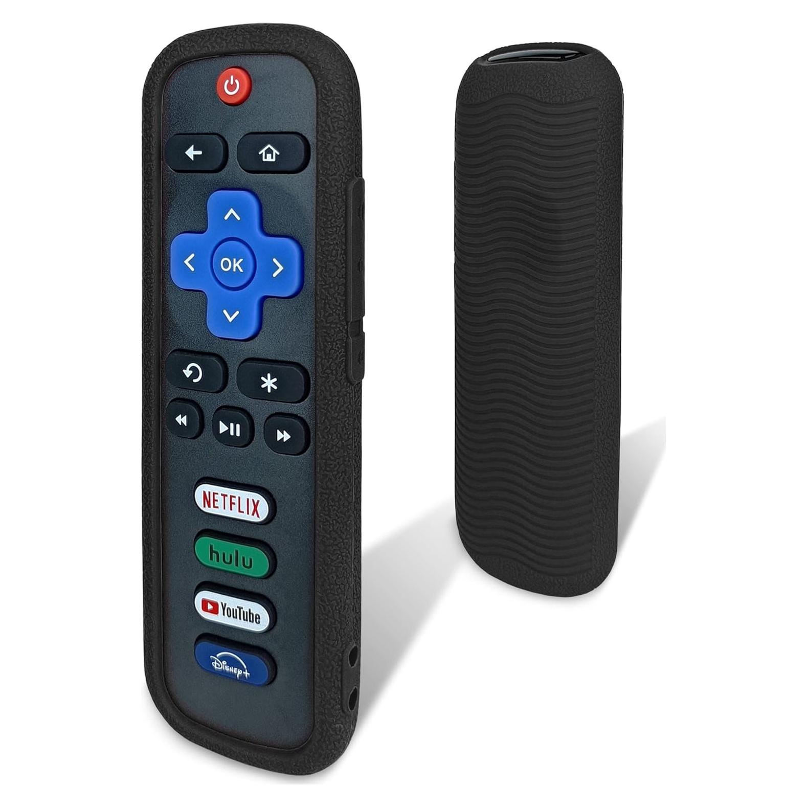 Funda Protectora de Silicona para Control Remoto Roku - Negro