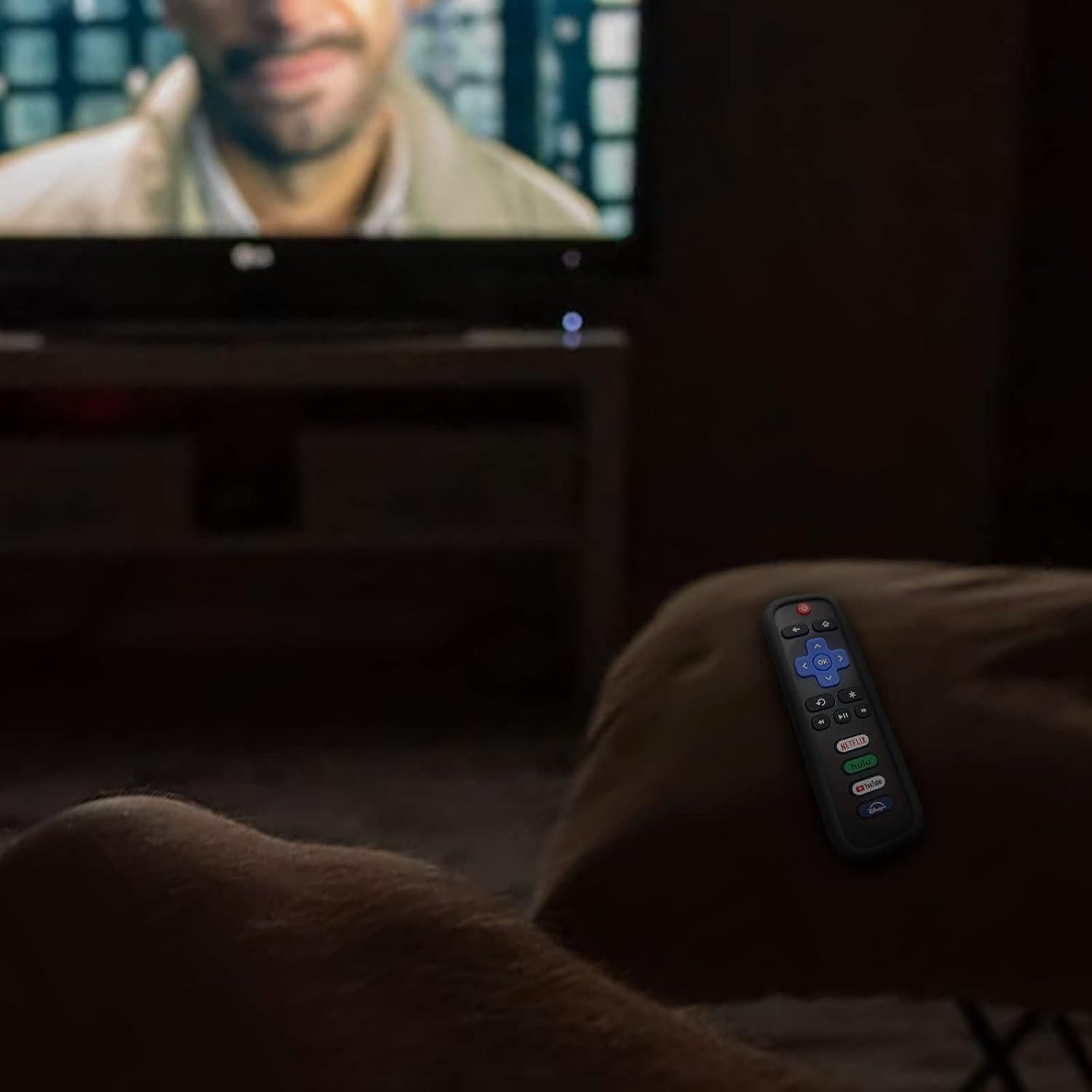 Funda Protectora de Silicona para Control Remoto Roku - Negro