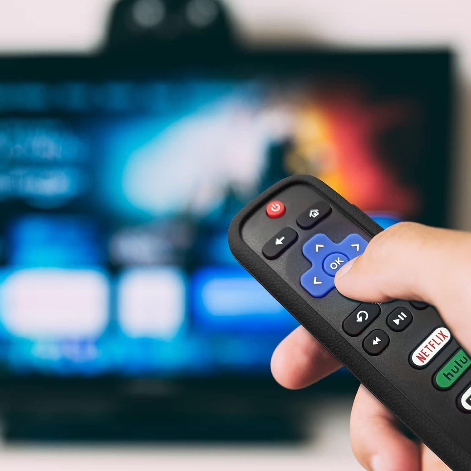 Funda Protectora de Silicona para Control Remoto Roku - Negro