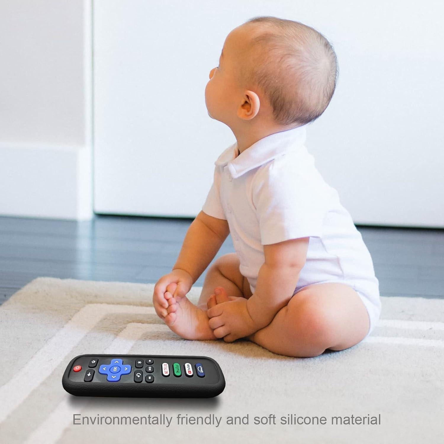 Funda Protectora de Silicona para Control Remoto Roku - Negro