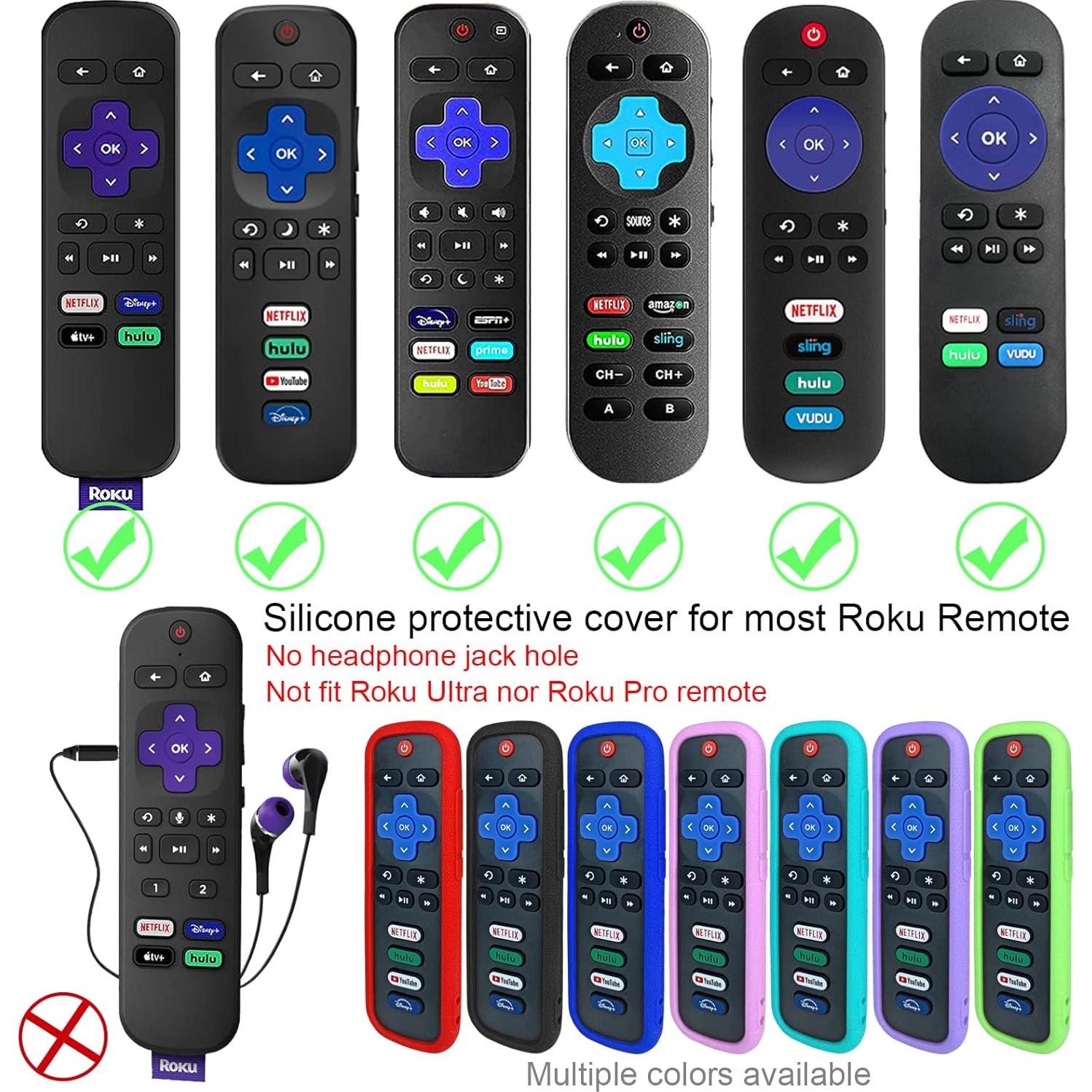 Funda Protectora de Silicona para Control Remoto Roku - Negro