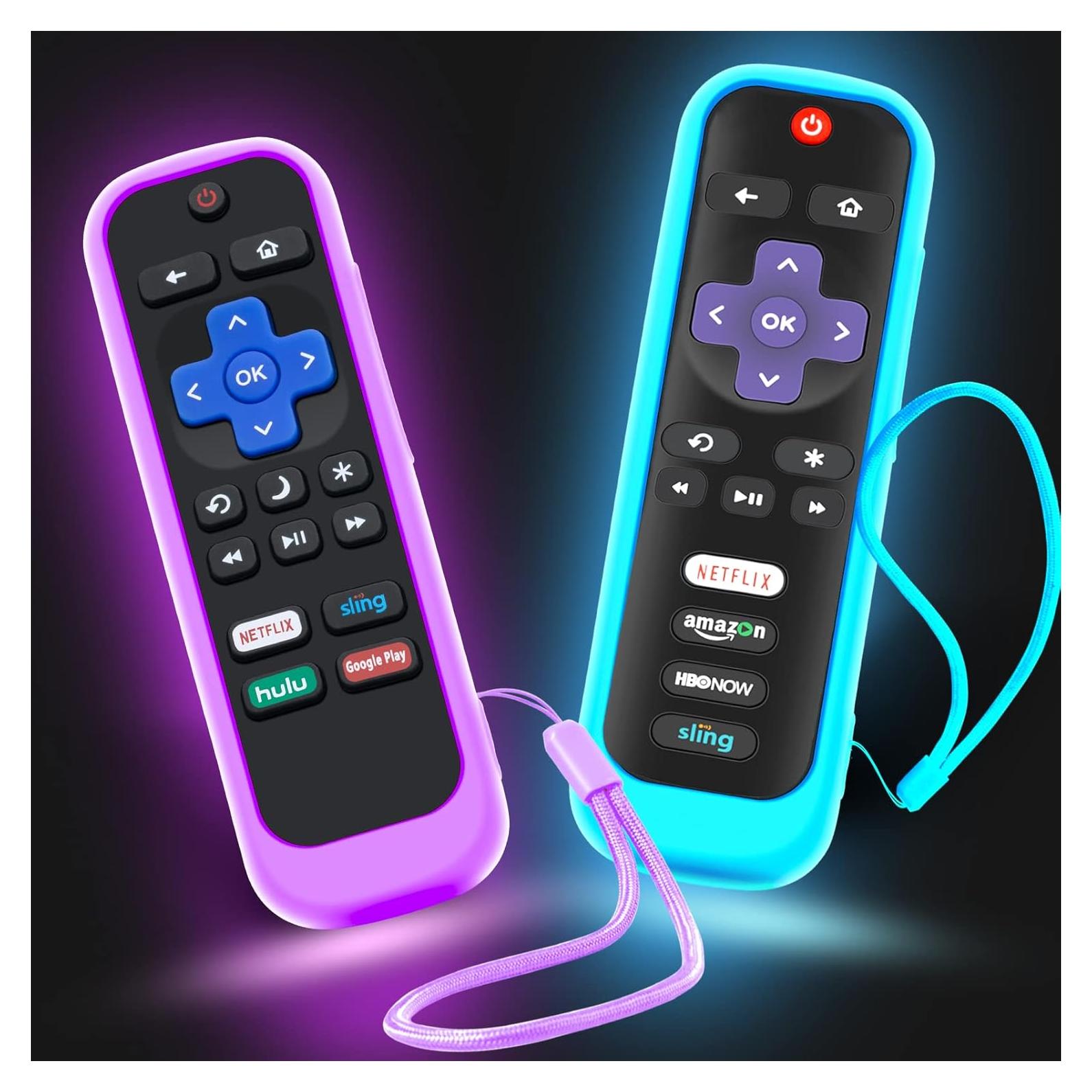 Funda de Silicona para Control Remoto Roku - Azul y Púrpura