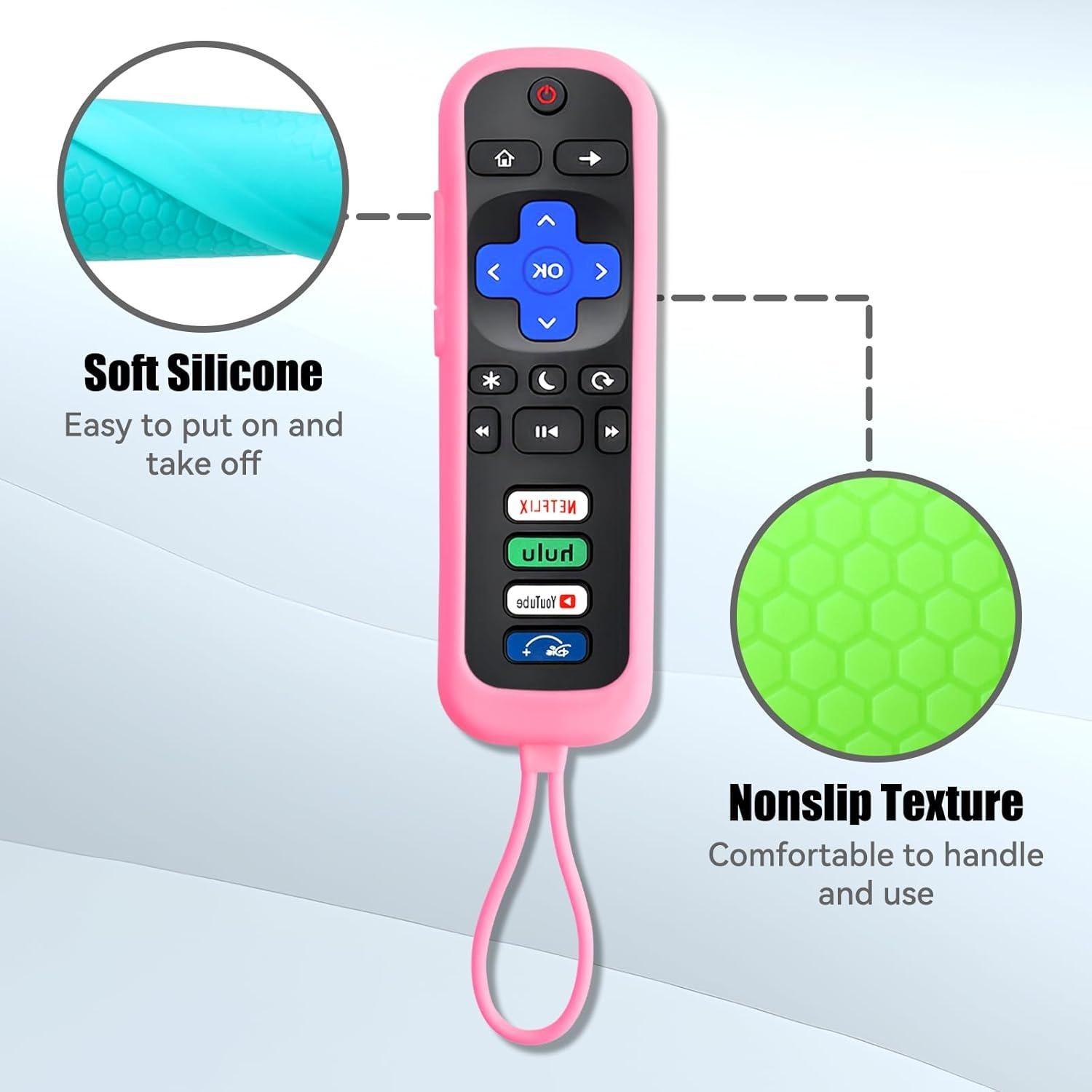 Funda de Silicona para Control Remoto Roku - 3 Colores
