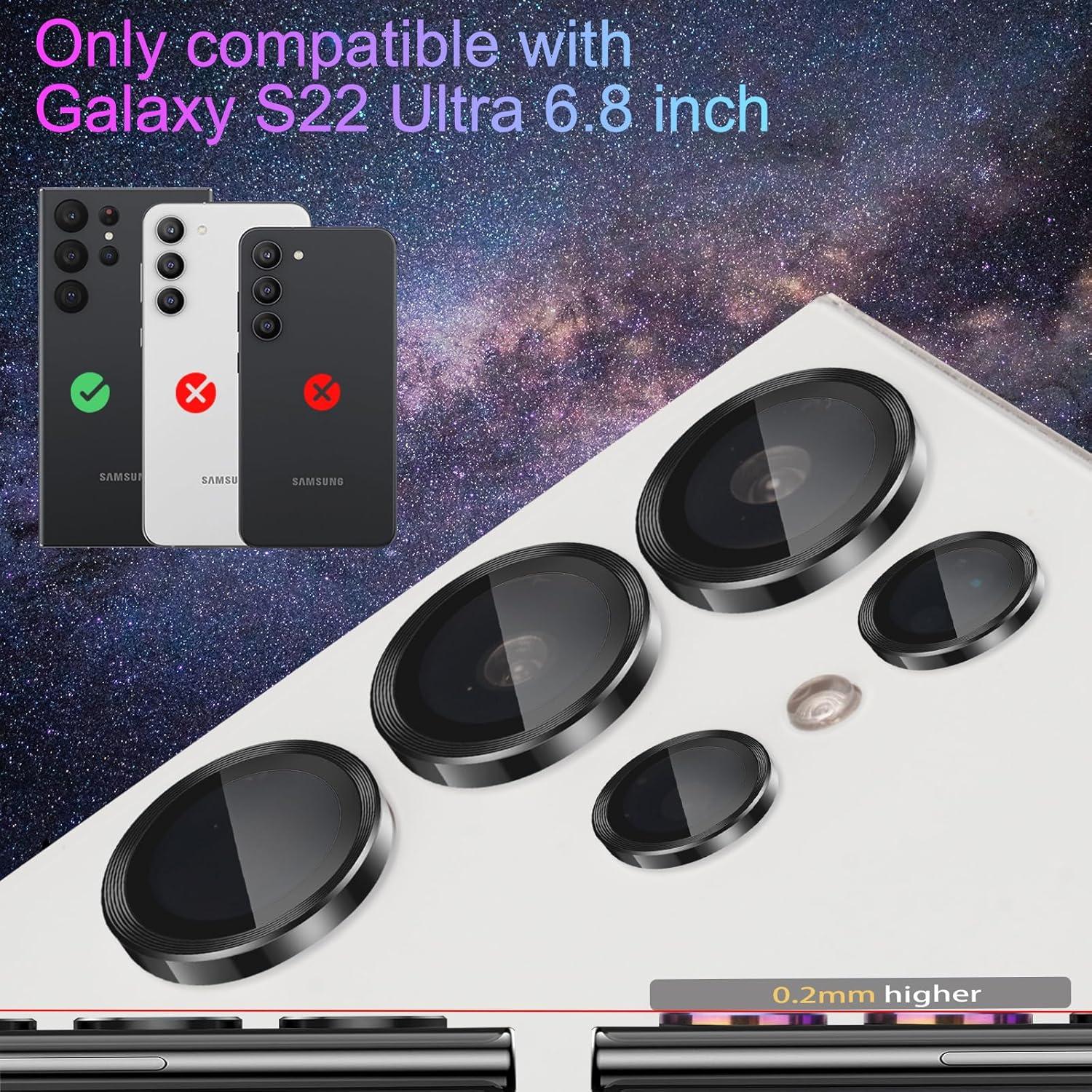 Protector de Lente de Cámara Zevytop para Samsung Galaxy S22 Ultra
