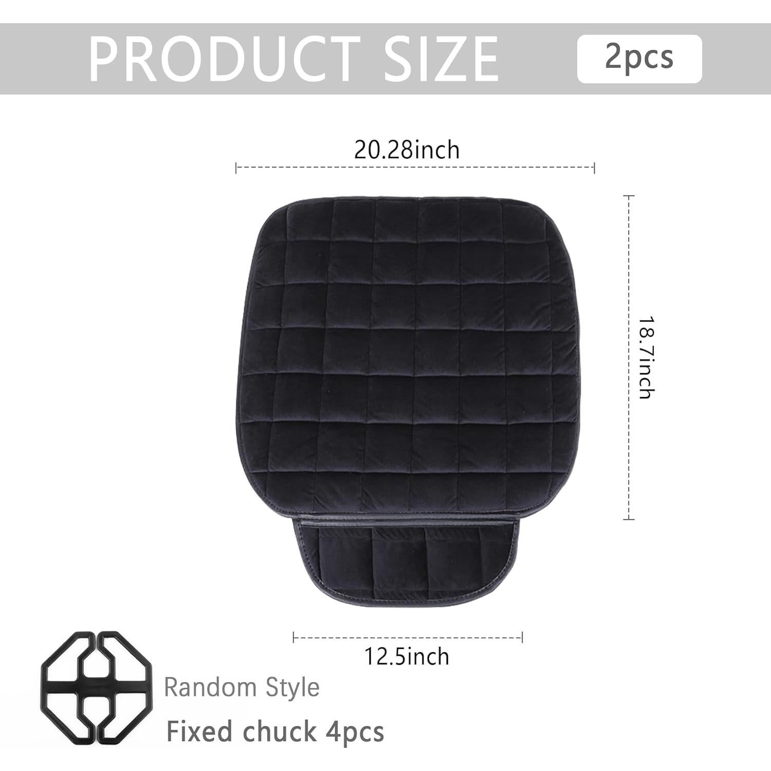 Cojines de Asiento de Coche Carleef 2 Piezas Felpa Antideslizante