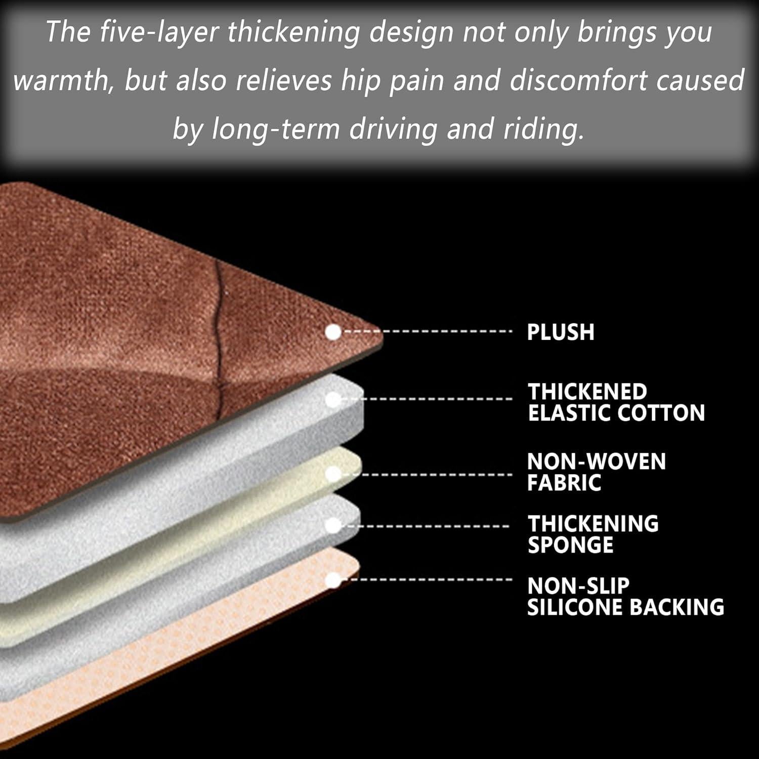 Cojines de Asiento de Coche Carleef 2 Piezas Felpa Antideslizante