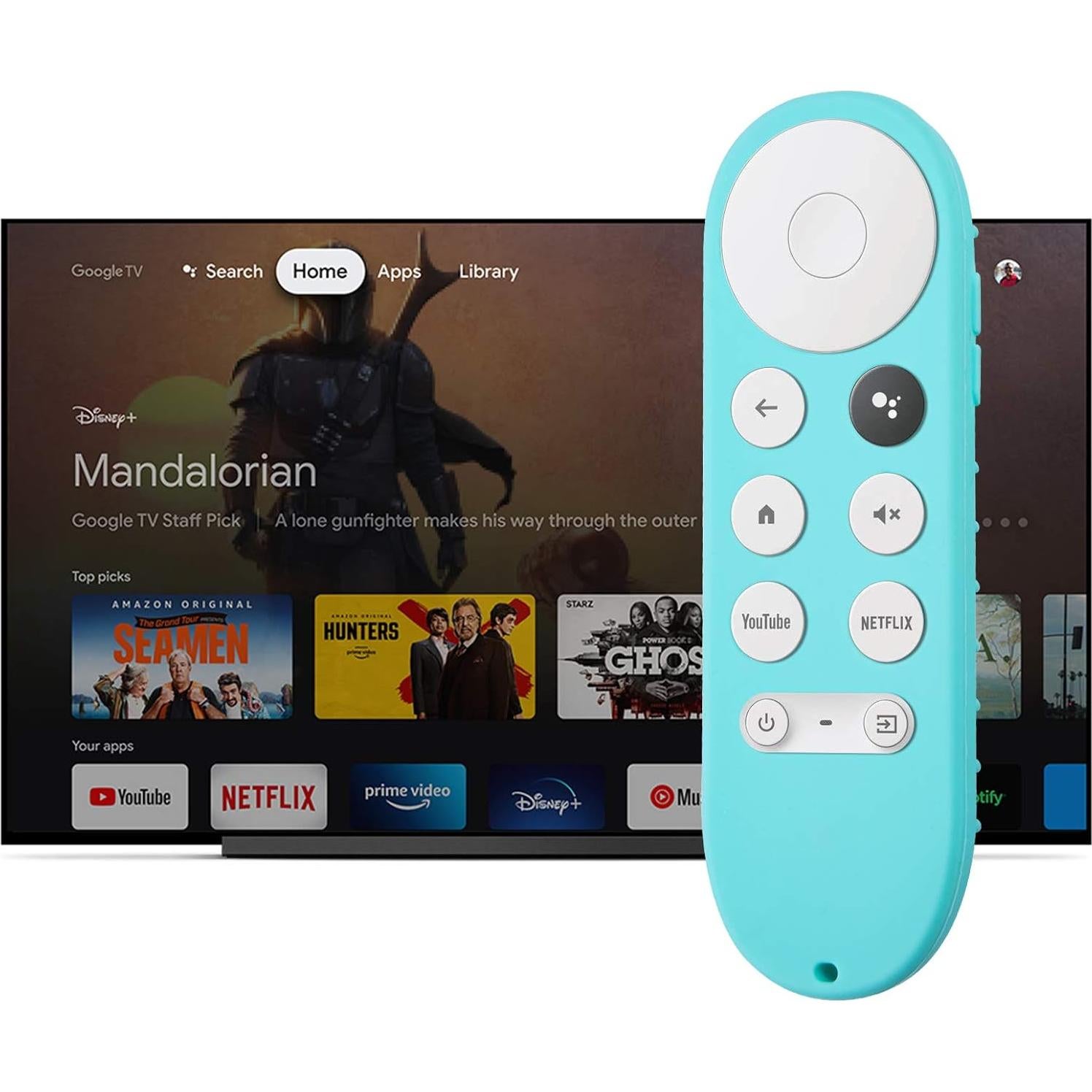 Funda de Silicona para Control Remoto Google Chromecast 2020 - 2 Piezas