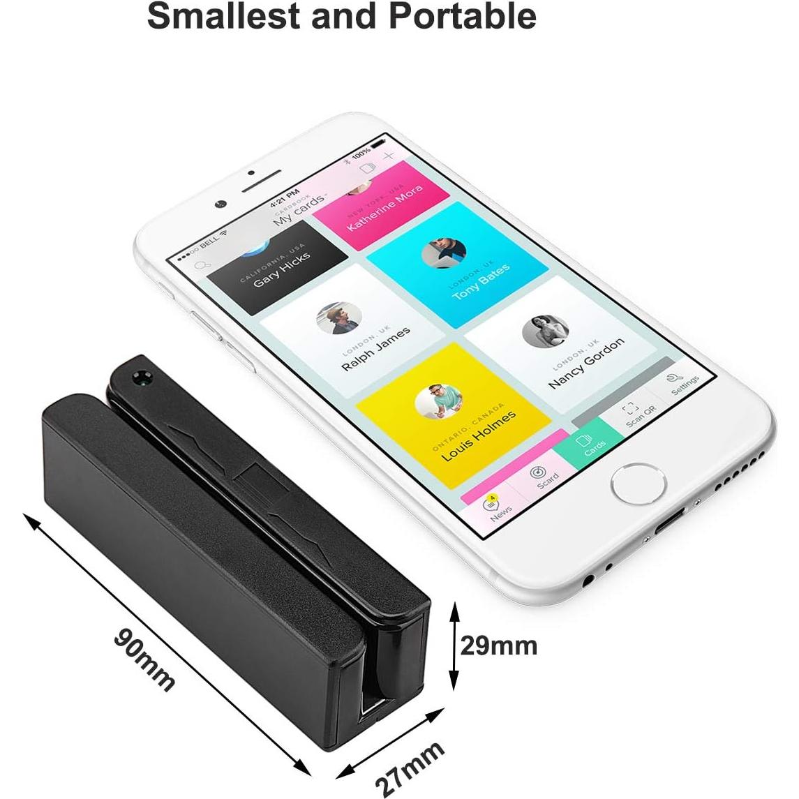 Lector de Tarjetas Magnéticas Deftun MSR90 USB 3 Pistas