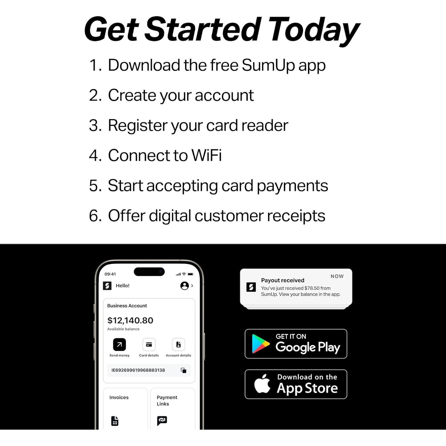 Lector de Tarjetas SumUp Plus Bluetooth NFC para Smartphone