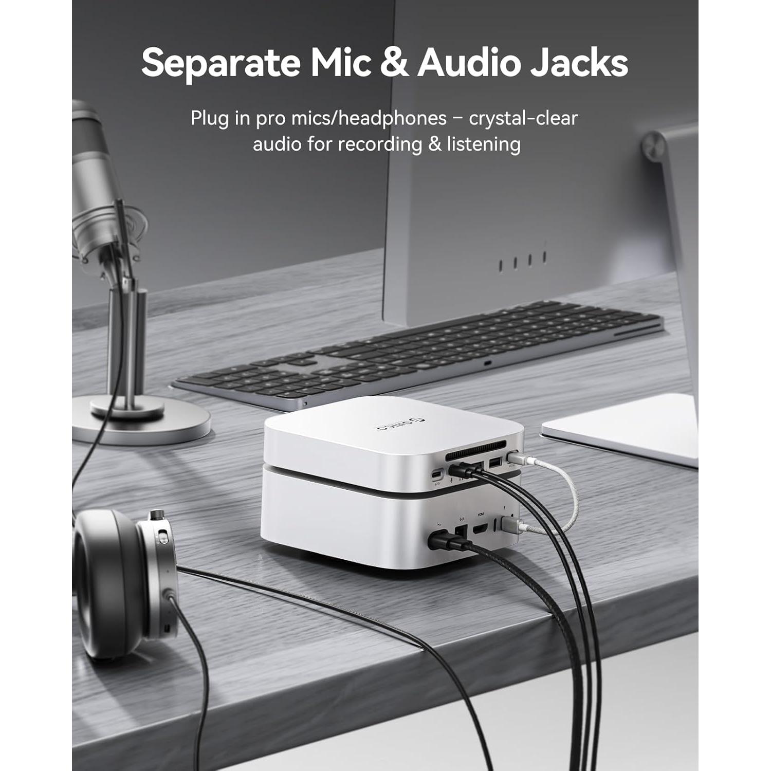 Hub ORICO MiniLink Mac Mini M4 con 4 Puertos USB 3.0