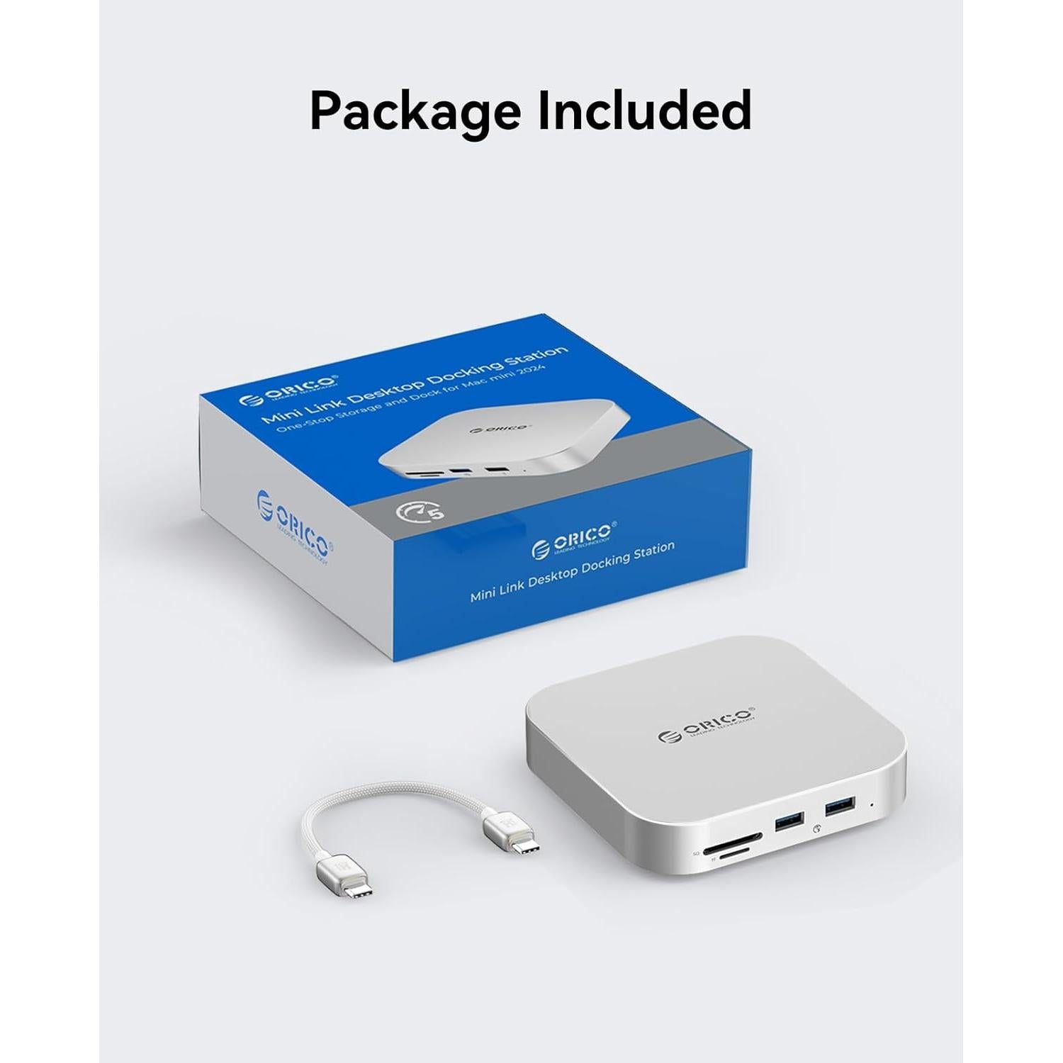 Hub ORICO MiniLink Mac Mini M4 con 4 Puertos USB 3.0