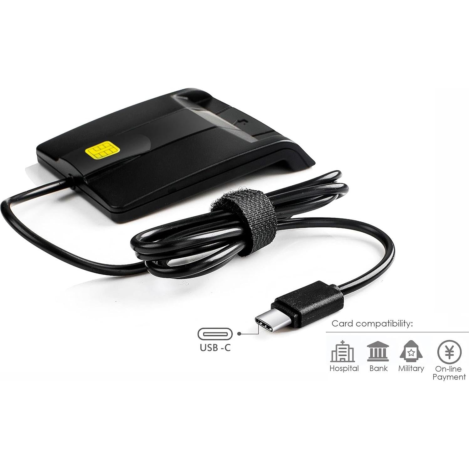 Lector de Tarjeta Inteligente USB-C Saicoo CAC Militar DOD