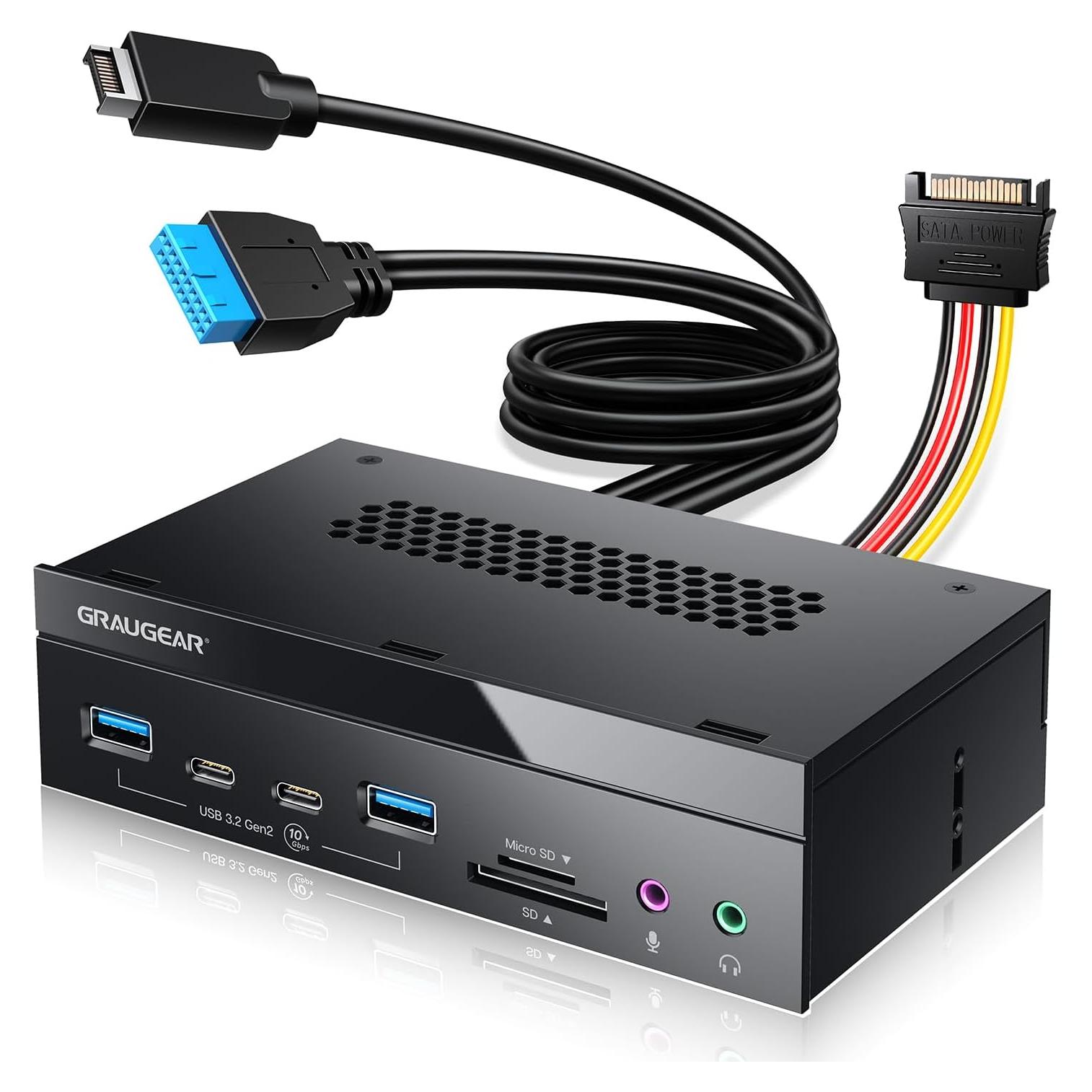 Lector de Tarjetas GRAUGEAR USB 3.2 5.25" con Audio