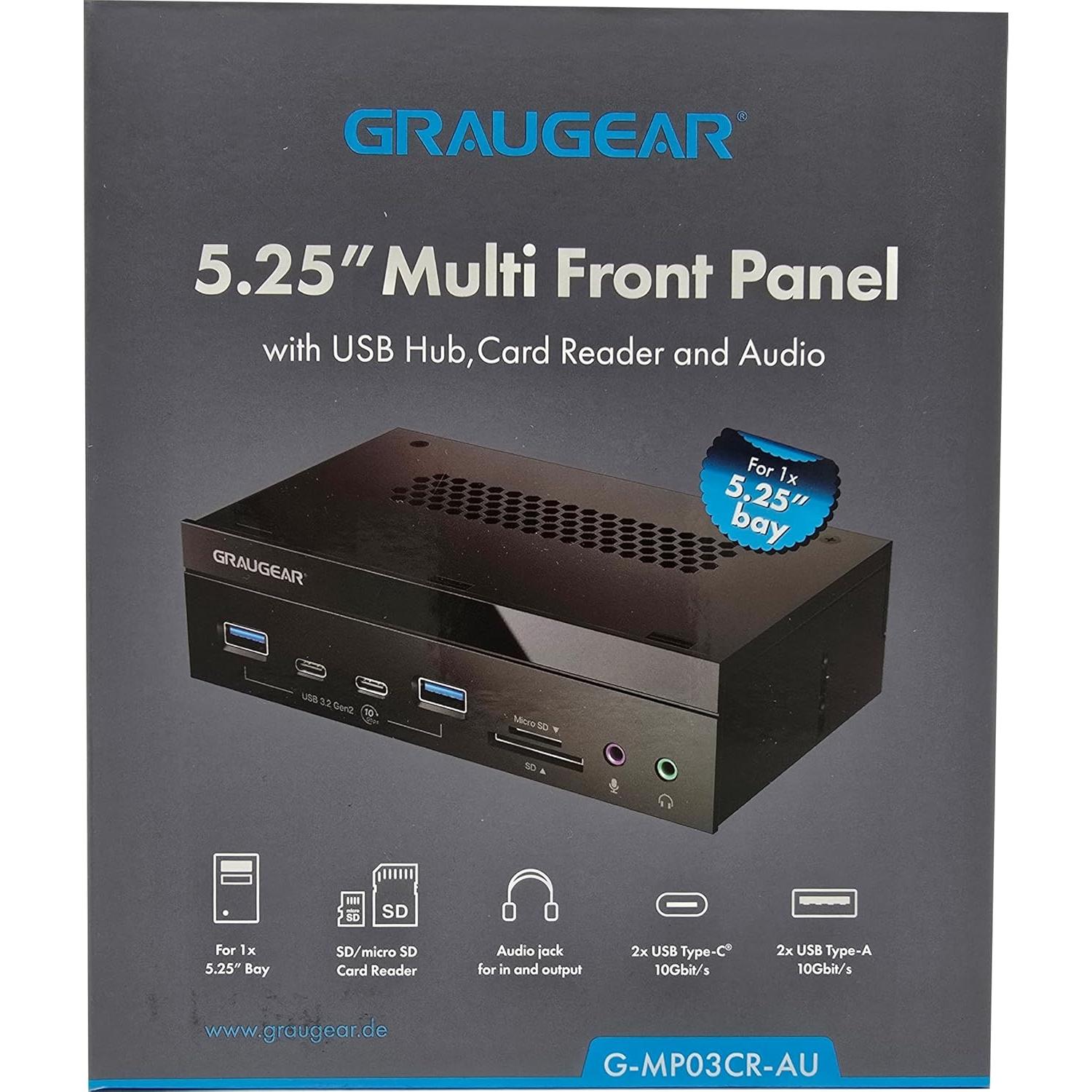 Lector de Tarjetas GRAUGEAR USB 3.2 5.25" con Audio
