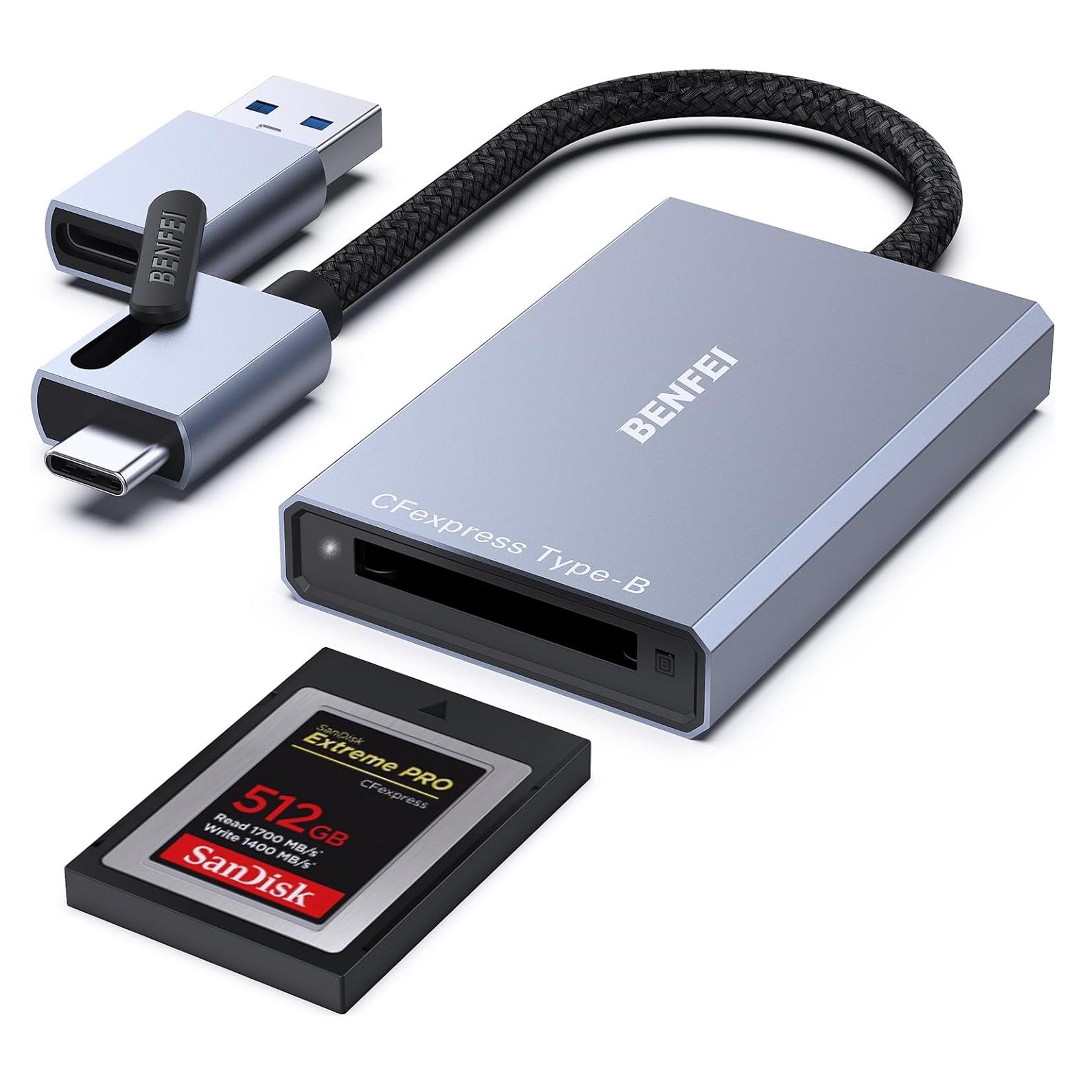 Lector de Tarjetas CFexpress Tipo B BENFEI USB 3.2 10Gbps